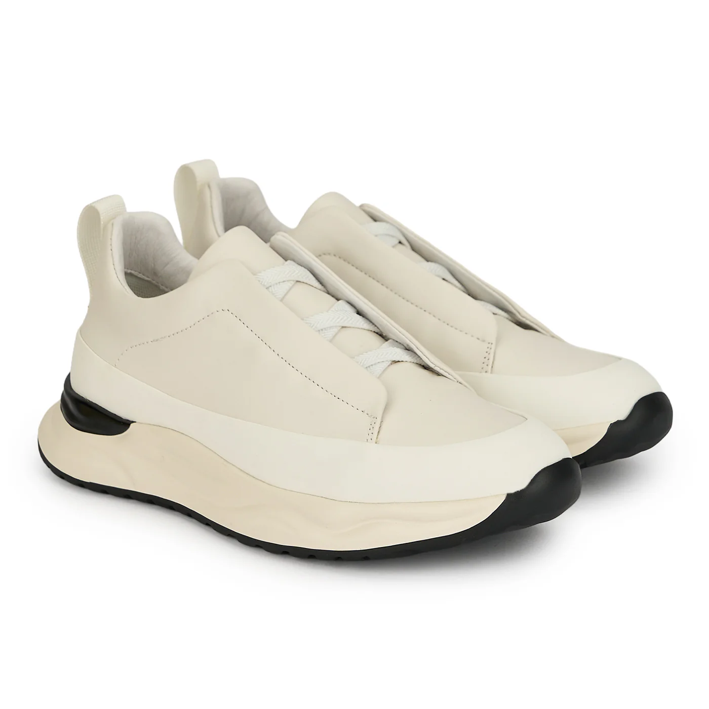 Pantofi barbati din piele naturala alba 20050 - Image 4