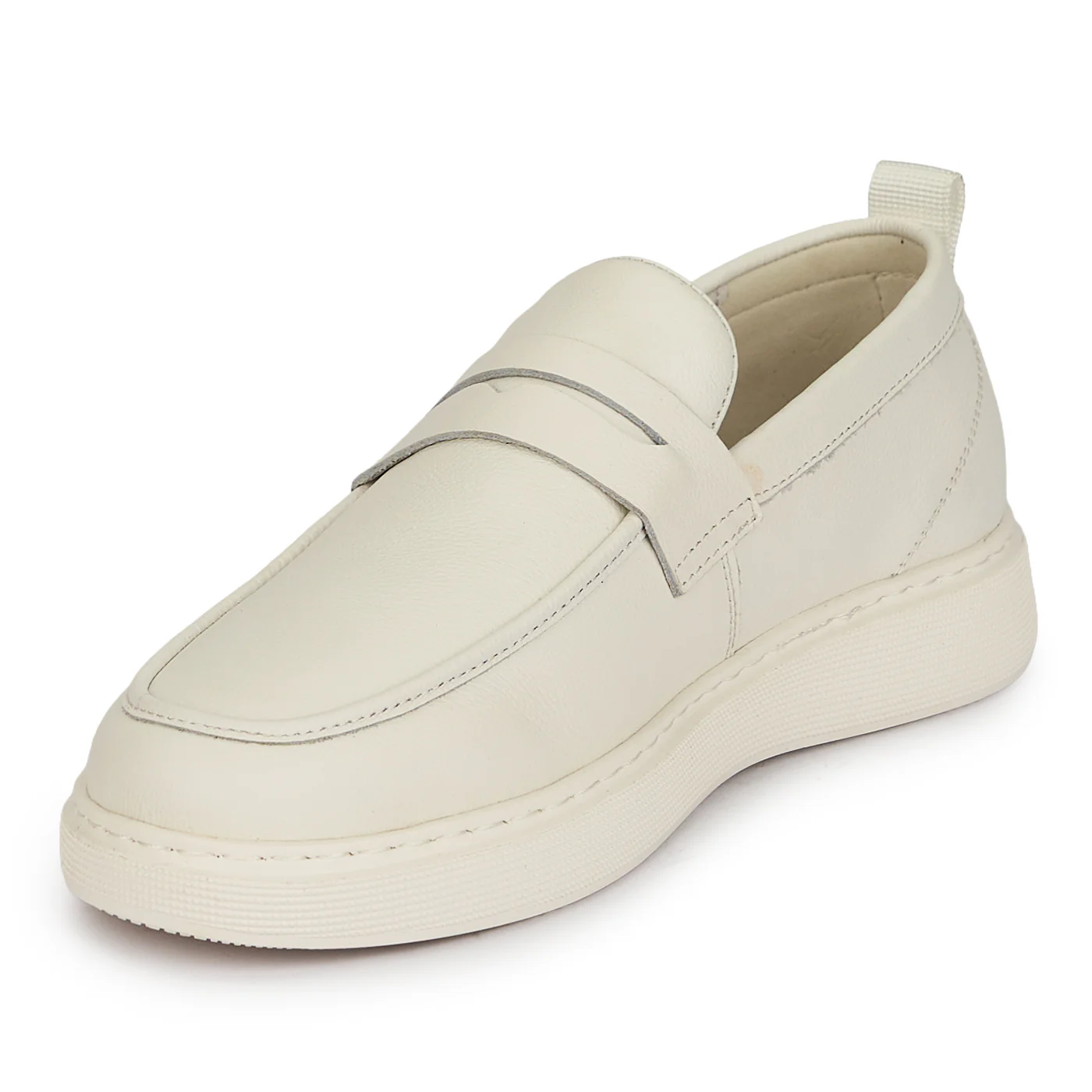Pantofi barbati din piele naturala alba 20054 - Image 3