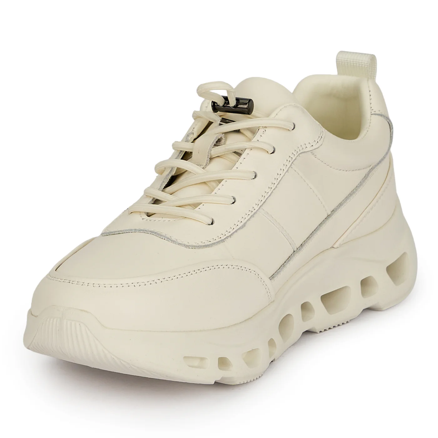 Pantofi barbati din piele naturala alba 20058 - Image 3