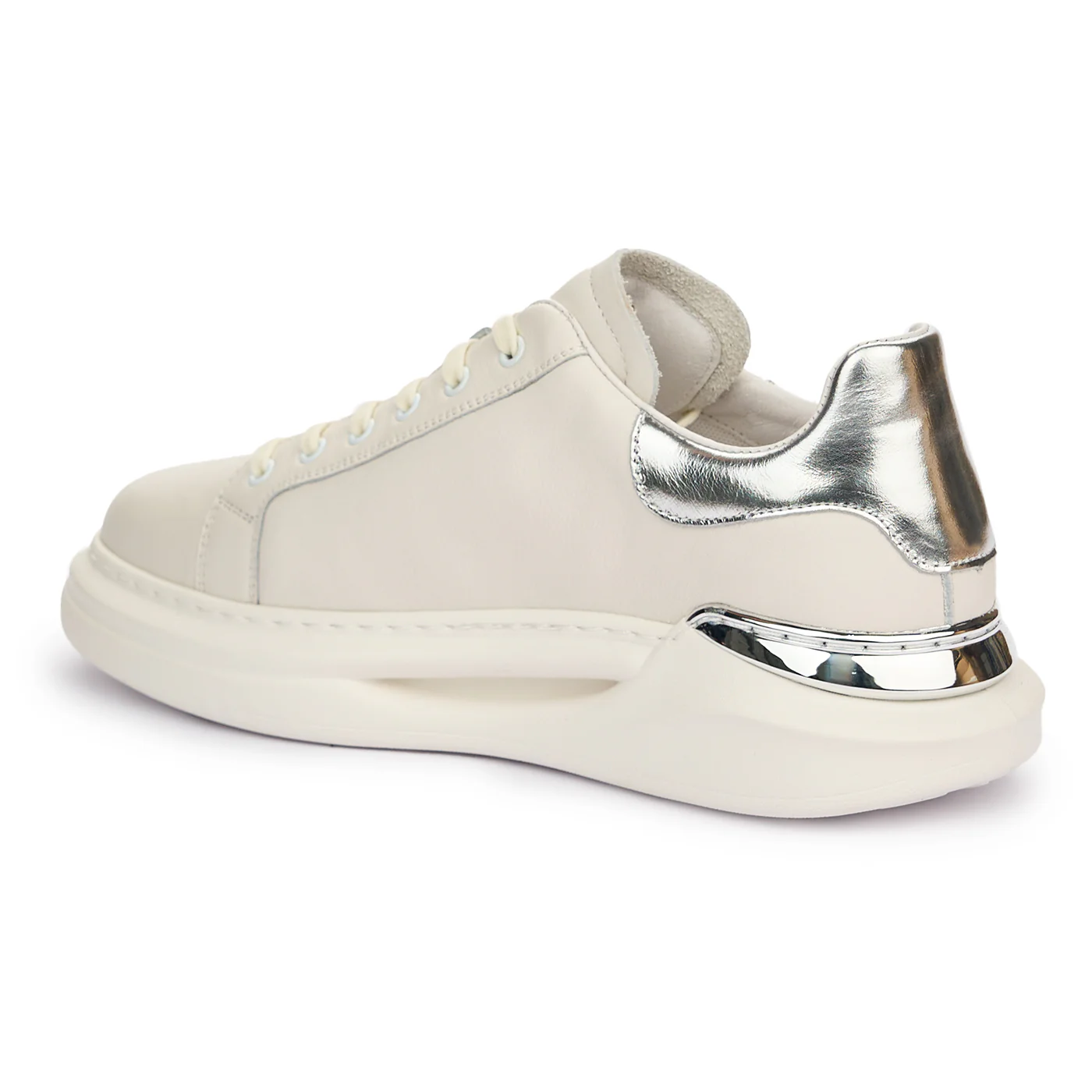 Pantofi barbati din piele naturala alba 7455 - Image 2