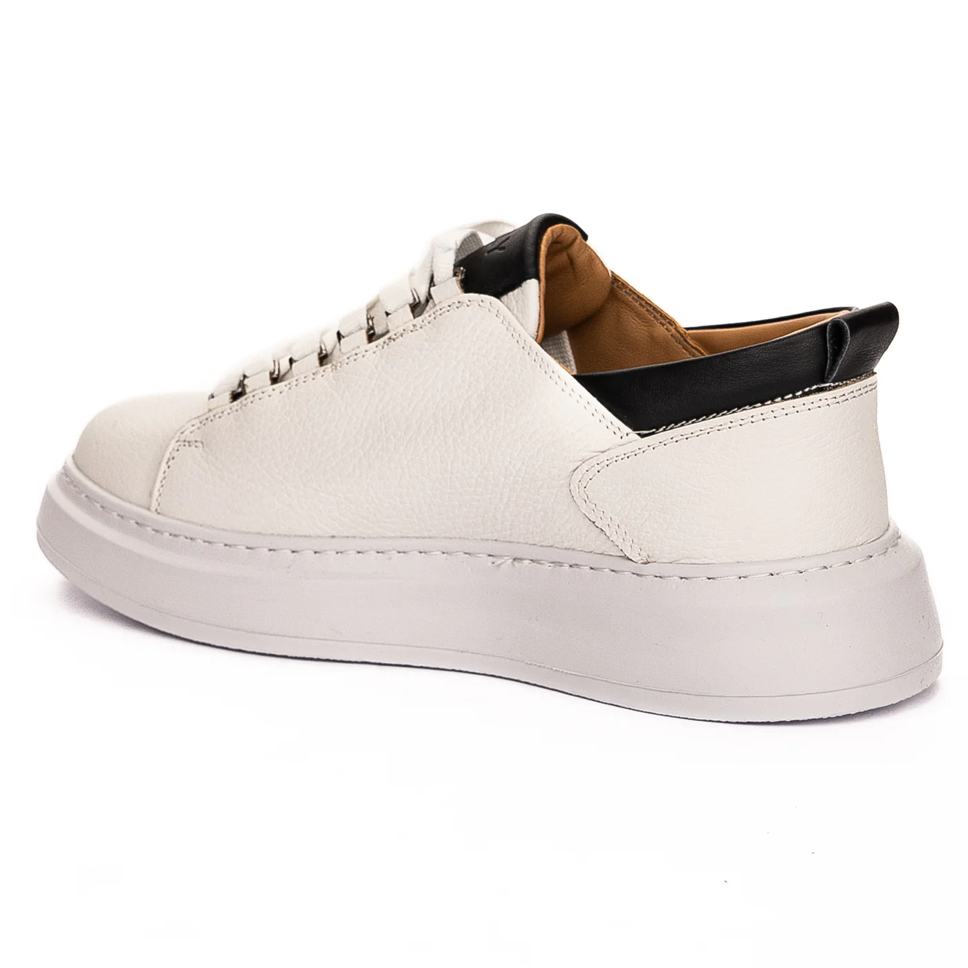 Pantofi barbati din piele naturala alba 7473 - Image 2