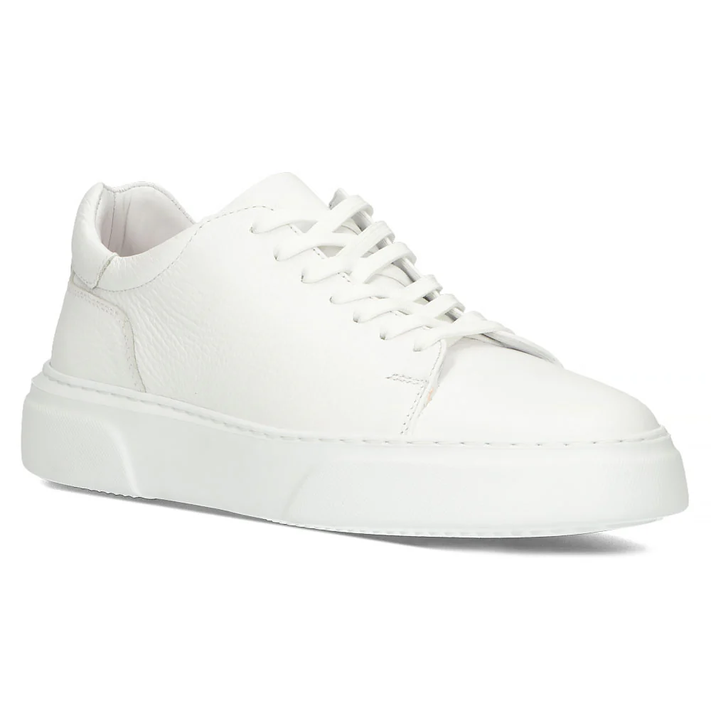 Pantofi barbati din piele naturala alba 7489 - Image 2