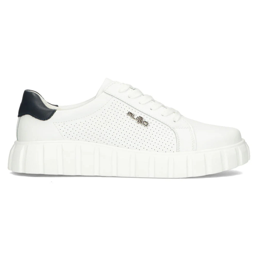 Pantofi barbati din piele naturala alba 7503