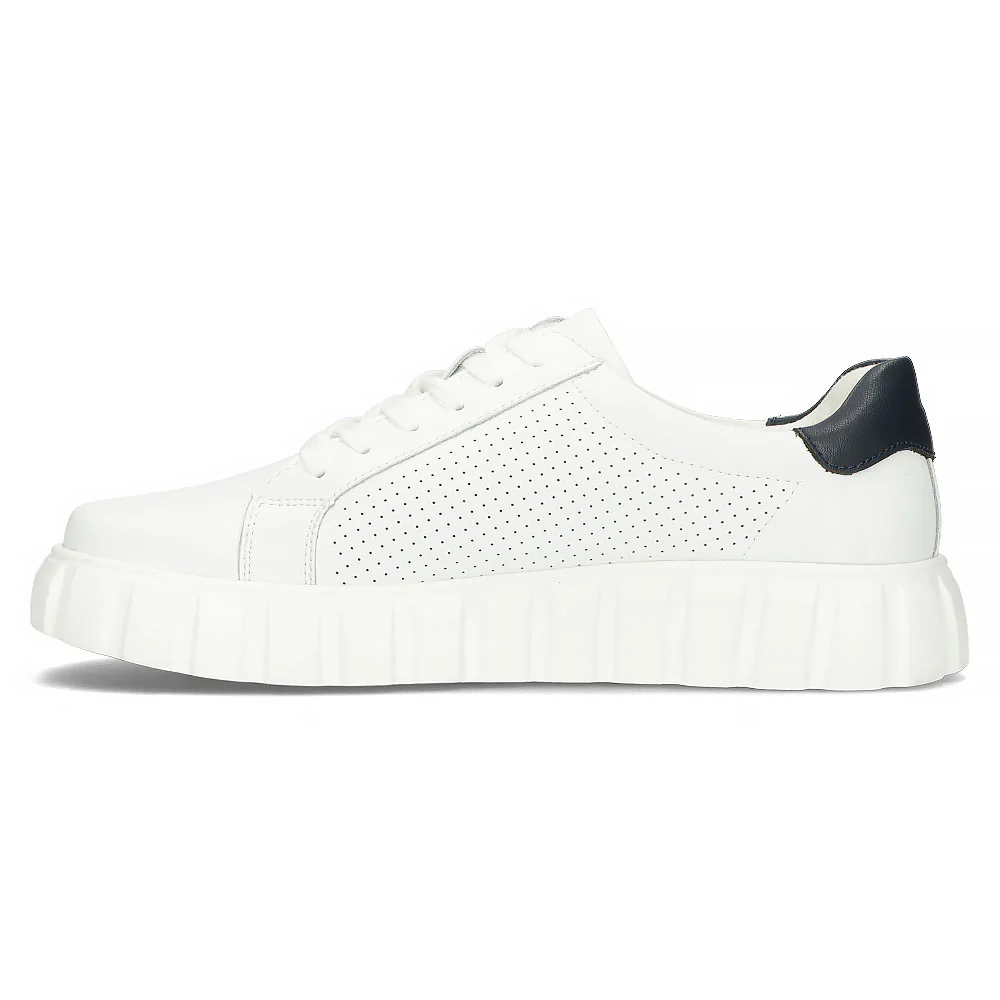 Pantofi barbati din piele naturala alba 7503 - Image 2