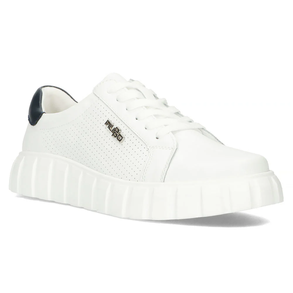 Pantofi barbati din piele naturala alba 7503 - Image 3
