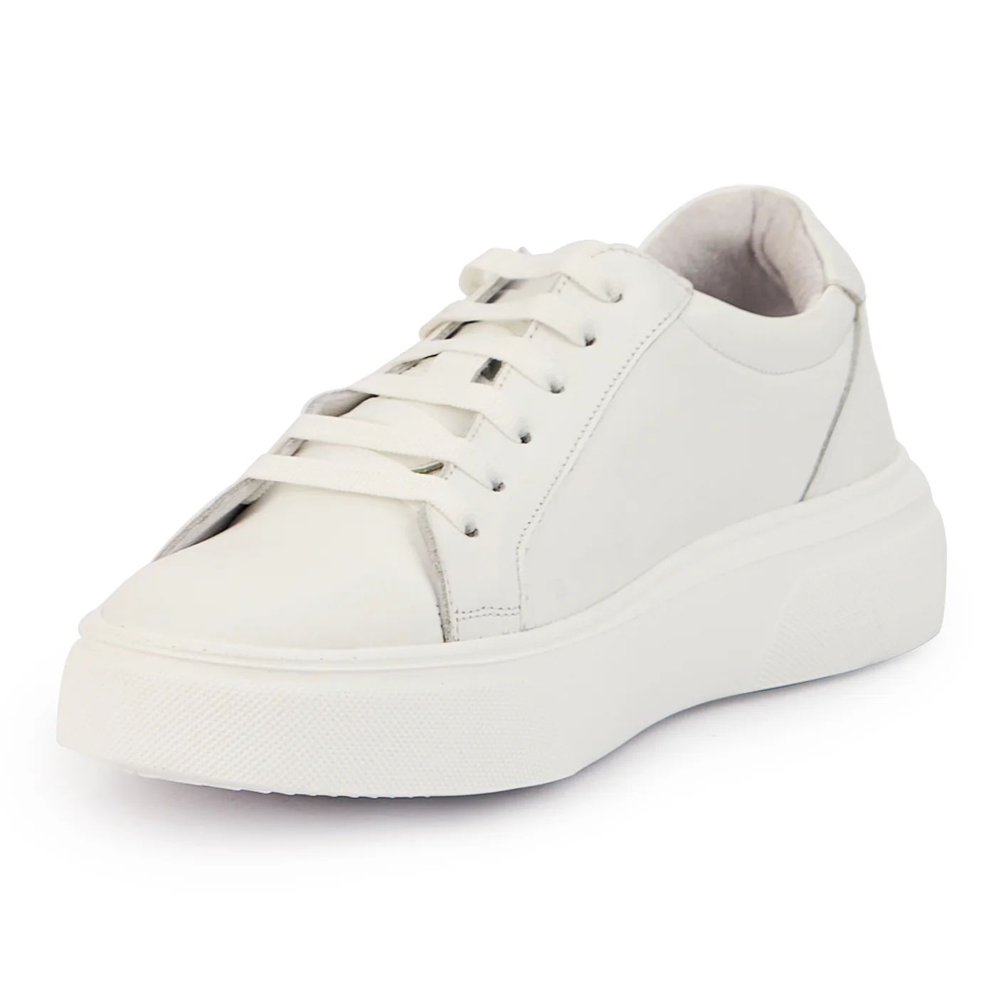 Pantofi barbati din piele naturala alba 7582 - Image 3