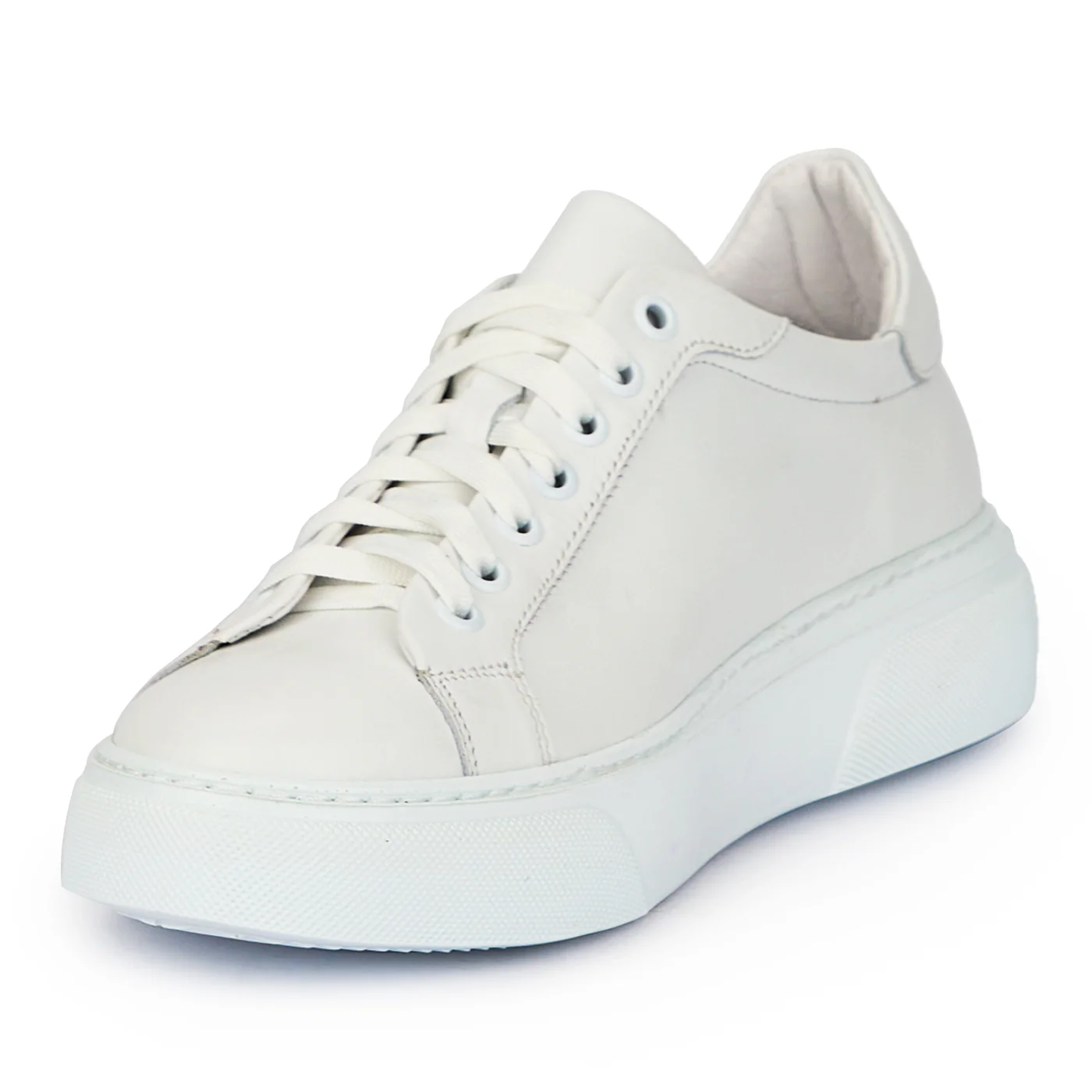 Pantofi barbati din piele naturala alba 7698 - Image 3