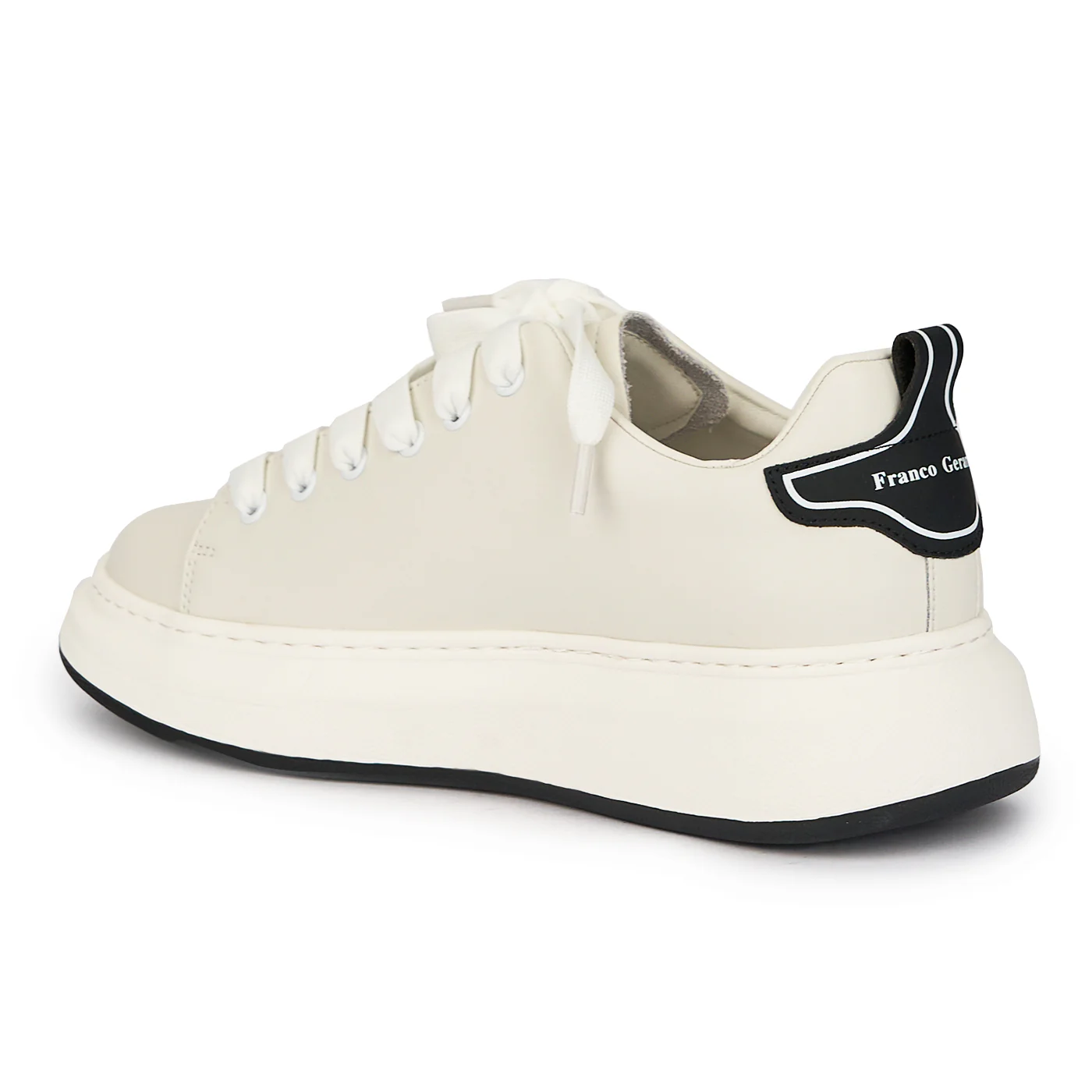 Pantofi barbati din piele naturala alba 7703 - Image 2