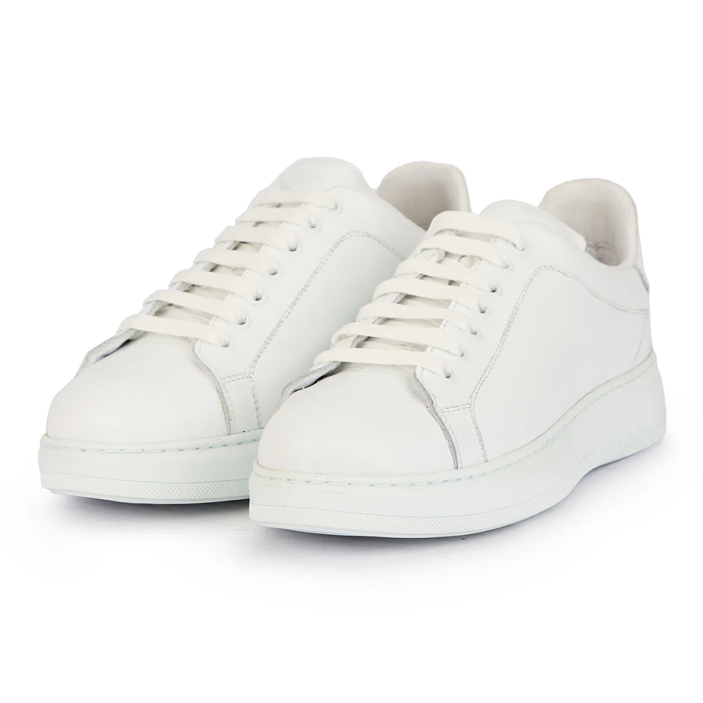 Pantofi barbati din piele naturala alba 7748 - Image 3