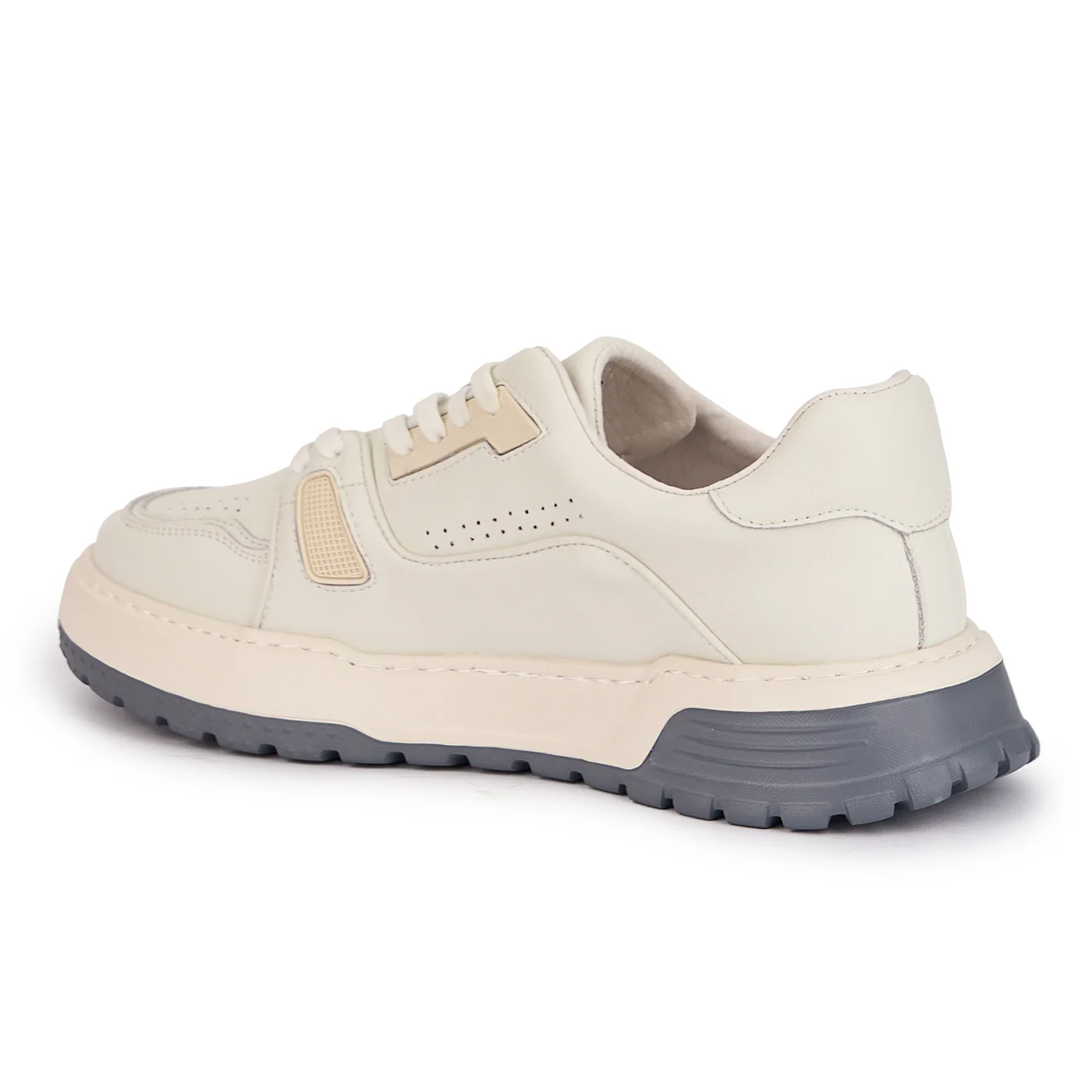Pantofi barbati din piele naturala alba 7772 - Image 2