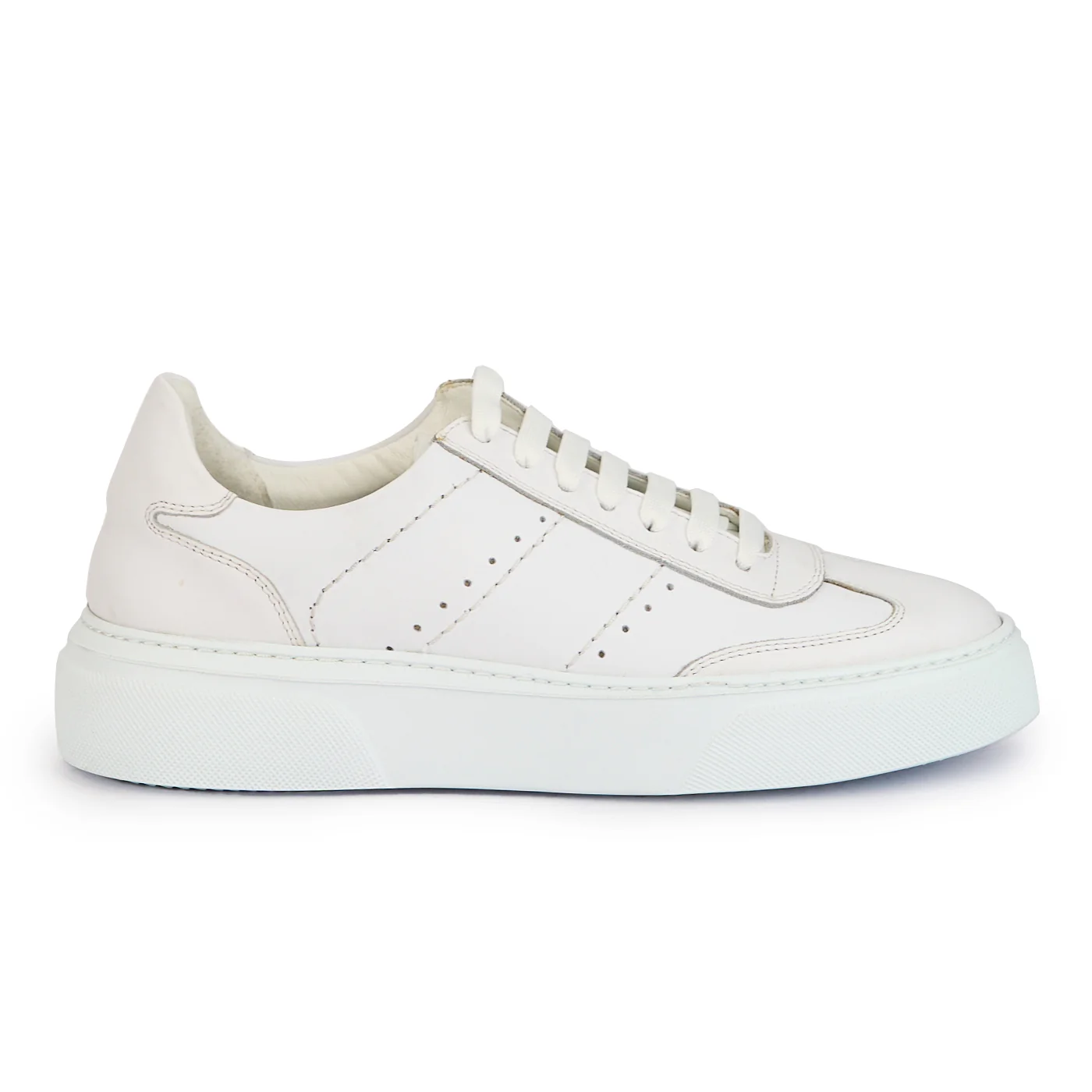 Pantofi barbati din piele naturala alba 7818
