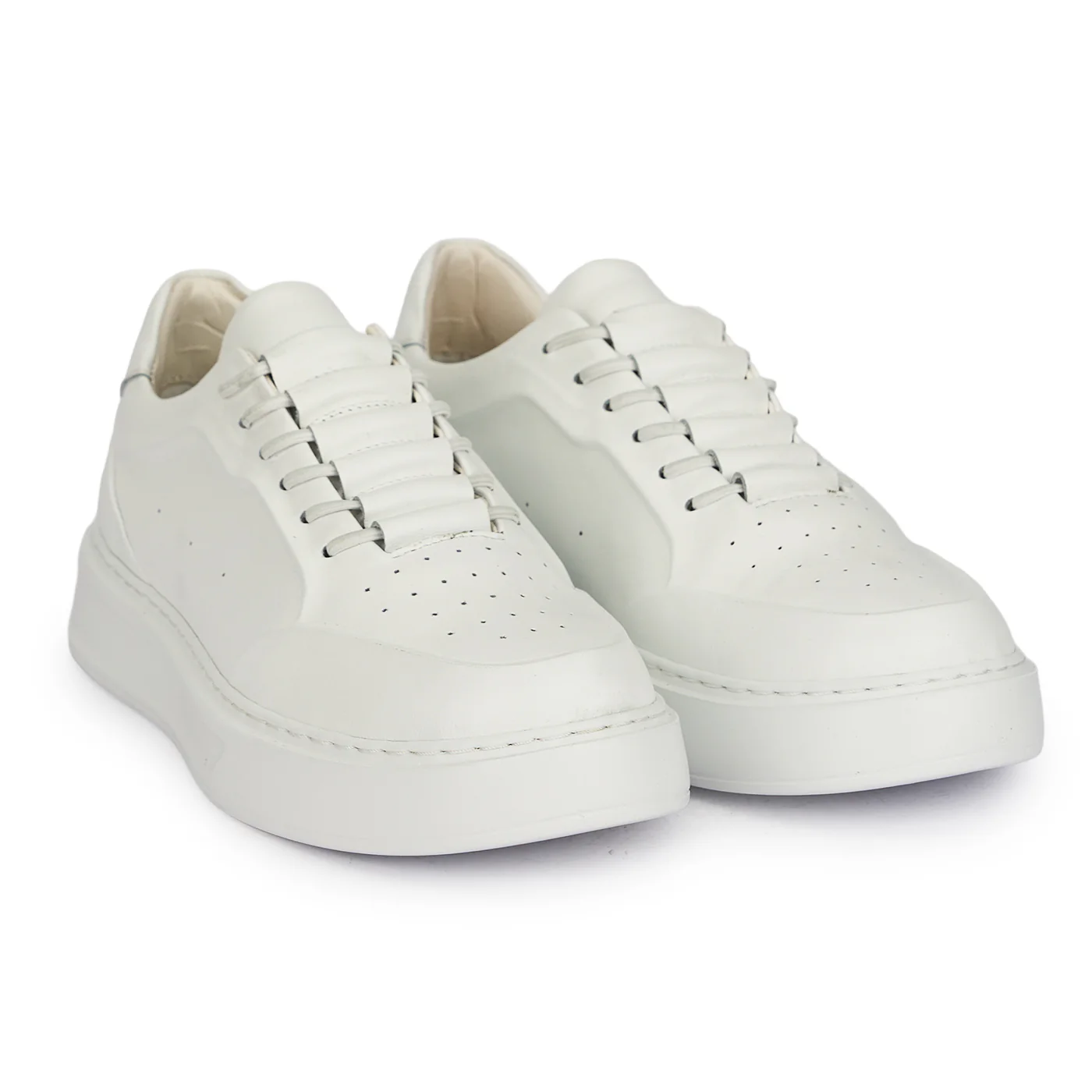 Pantofi barbati din piele naturala alba 7953 - Image 4