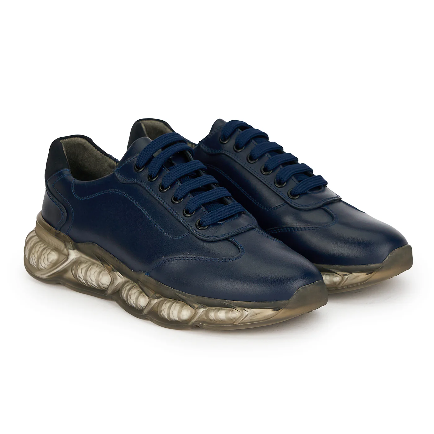 Pantofi barbati din piele naturala bleumarin 20086 - Image 4