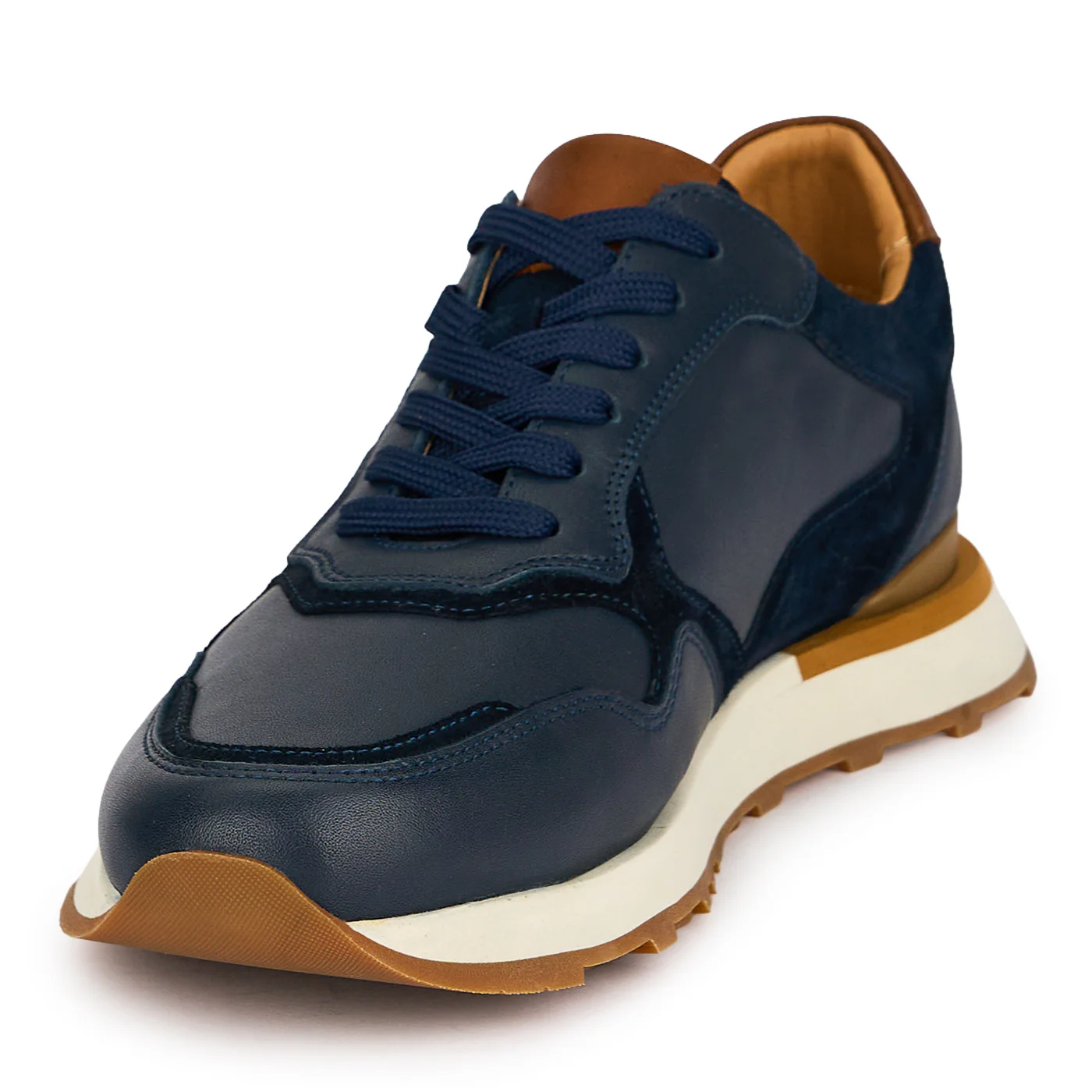Pantofi barbati din piele naturala bleumarin 20146 - Image 3