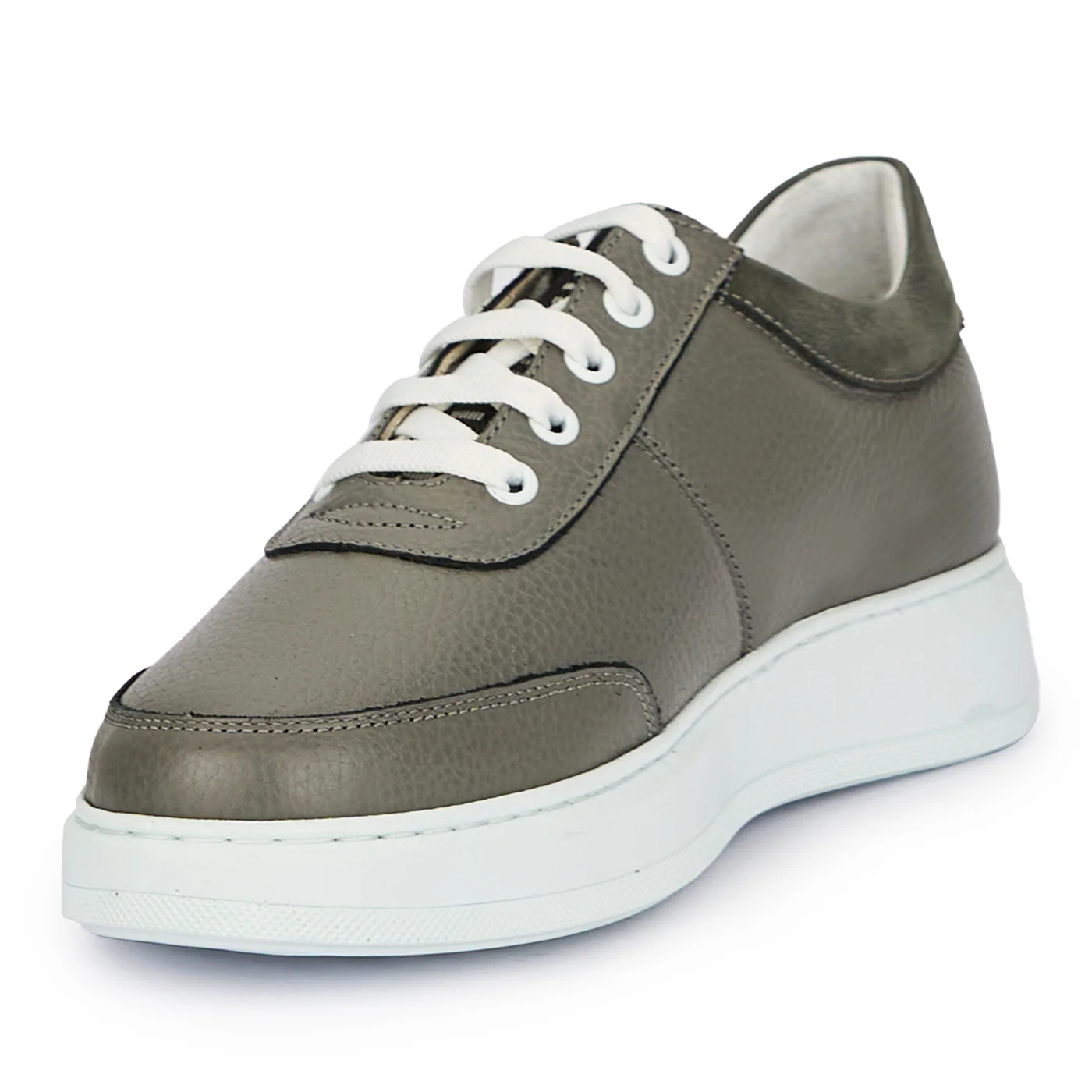 Pantofi barbati din piele naturala gri 7697 - Image 3