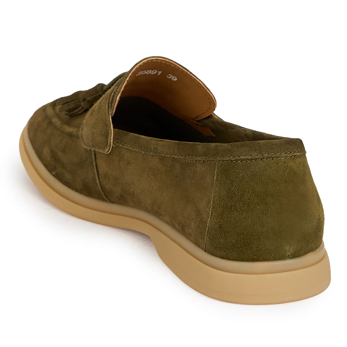 Pantofi barbati din piele naturala kaki 20157 - Image 2
