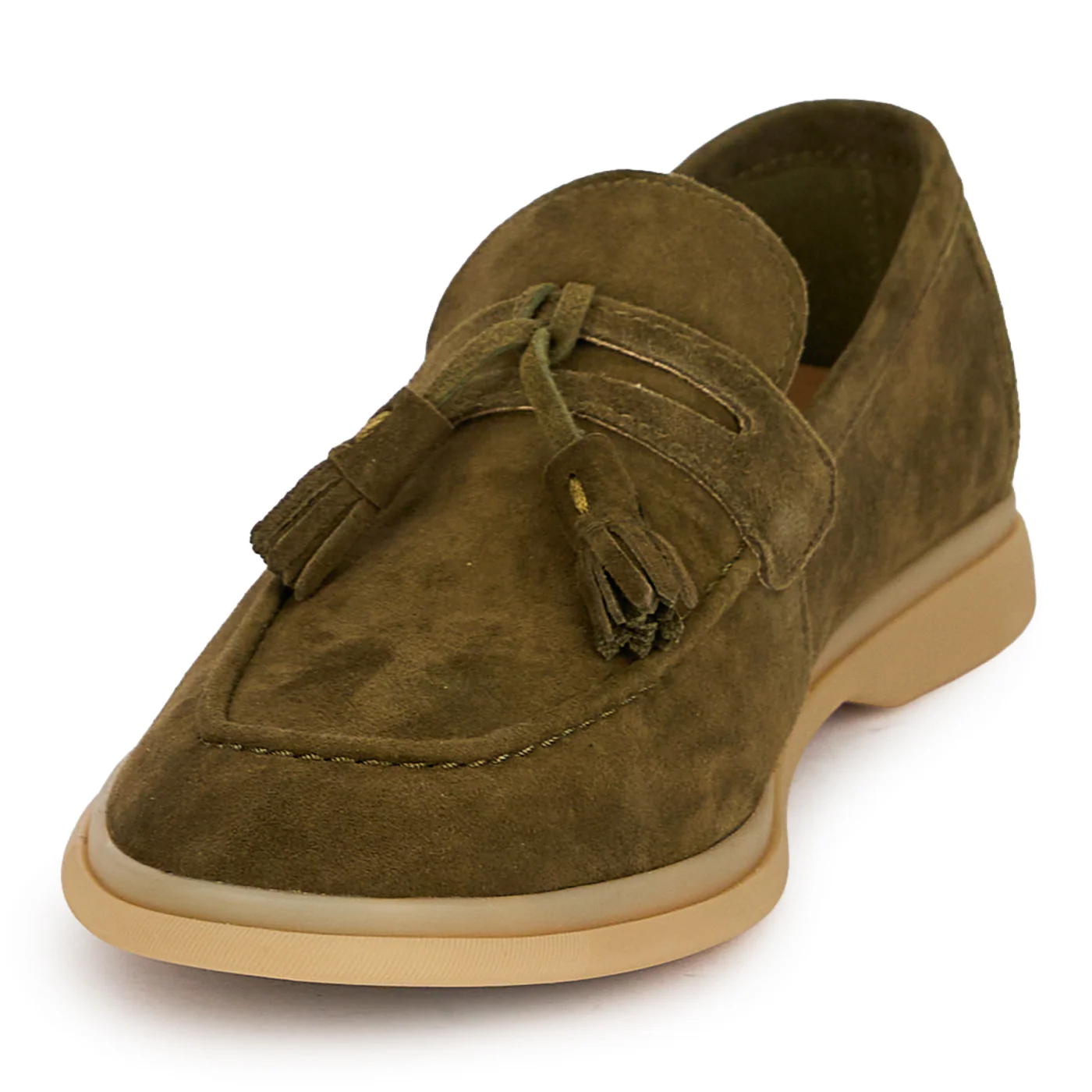Pantofi barbati din piele naturala kaki 20157 - Image 3