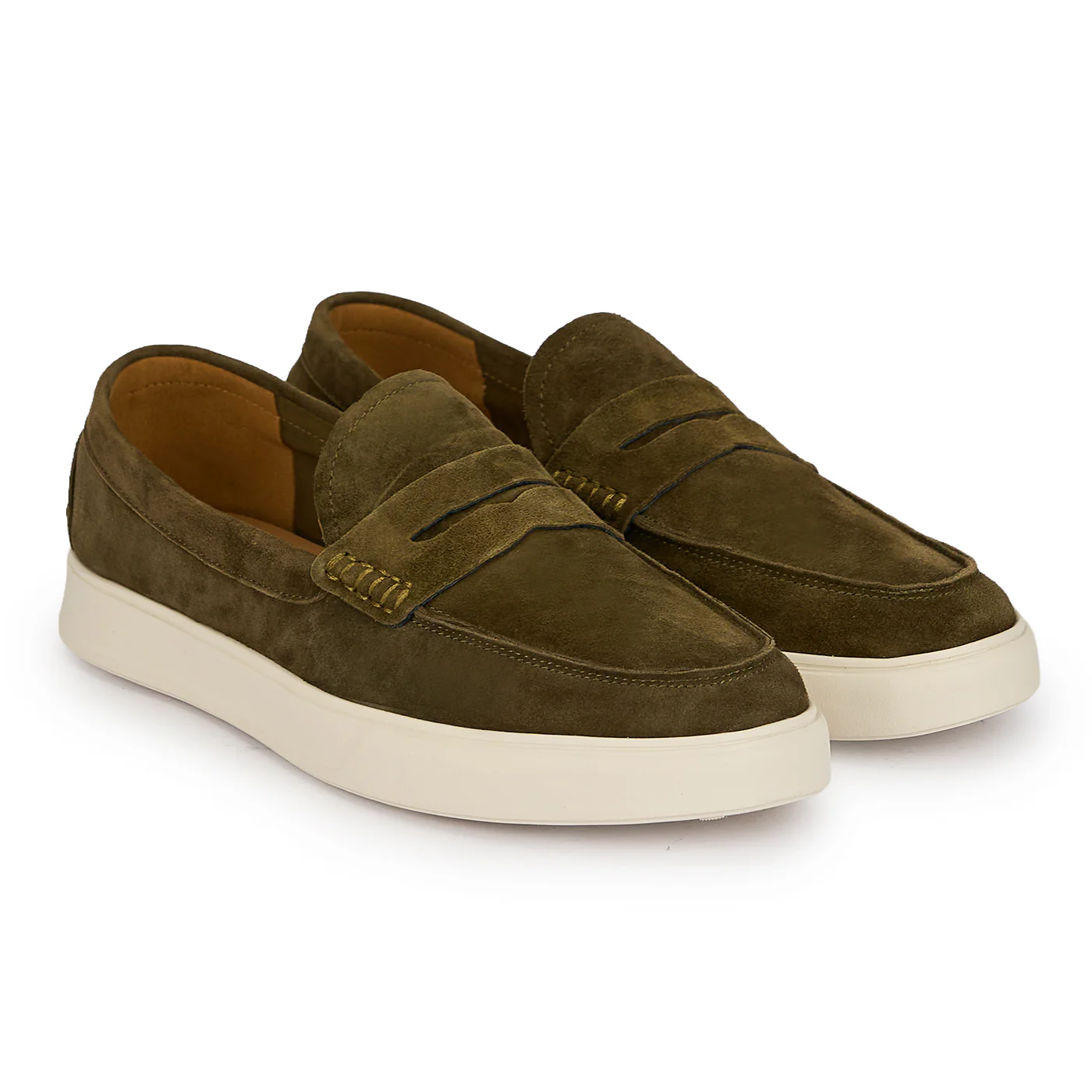 Pantofi barbati din piele naturala kaki 20161 - Image 4