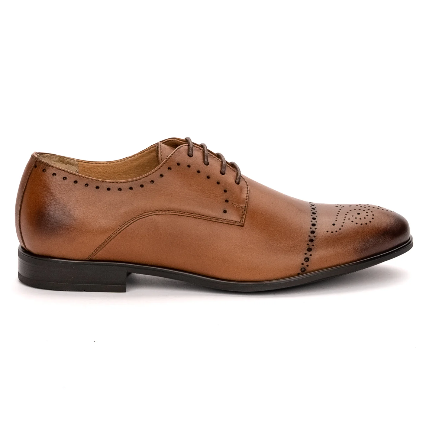 Pantofi barbati din piele naturala maro 7495