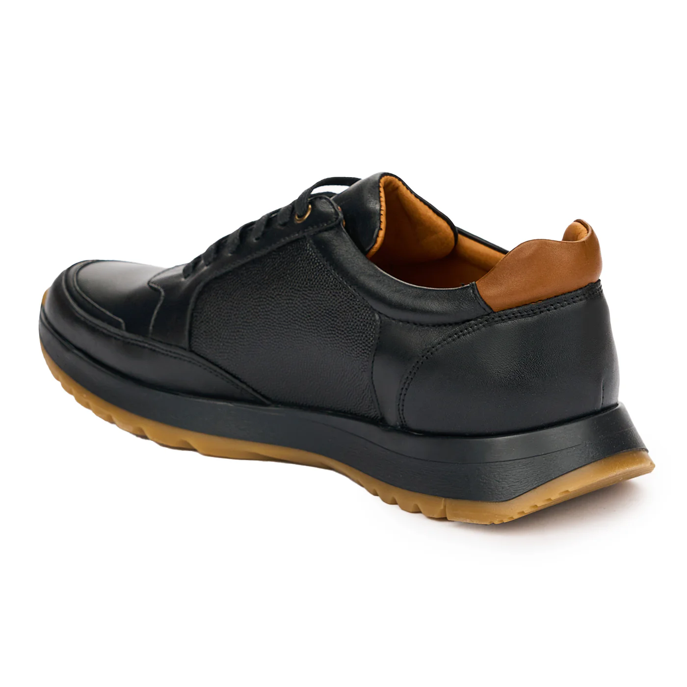 Pantofi barbati Din Piele Naturala Neagra 7415 - Image 2
