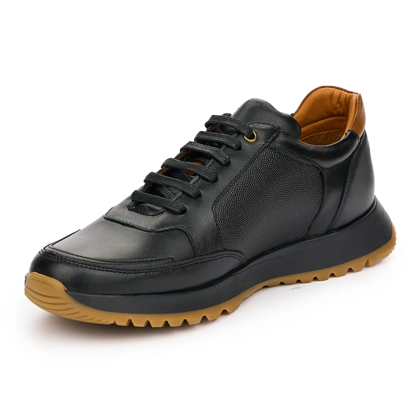 Pantofi barbati Din Piele Naturala Neagra 7415 - Image 3