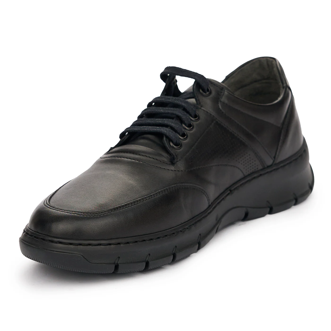 Pantofi barbati cu talpa comoddo piele naturala neagra 7416 - Image 3