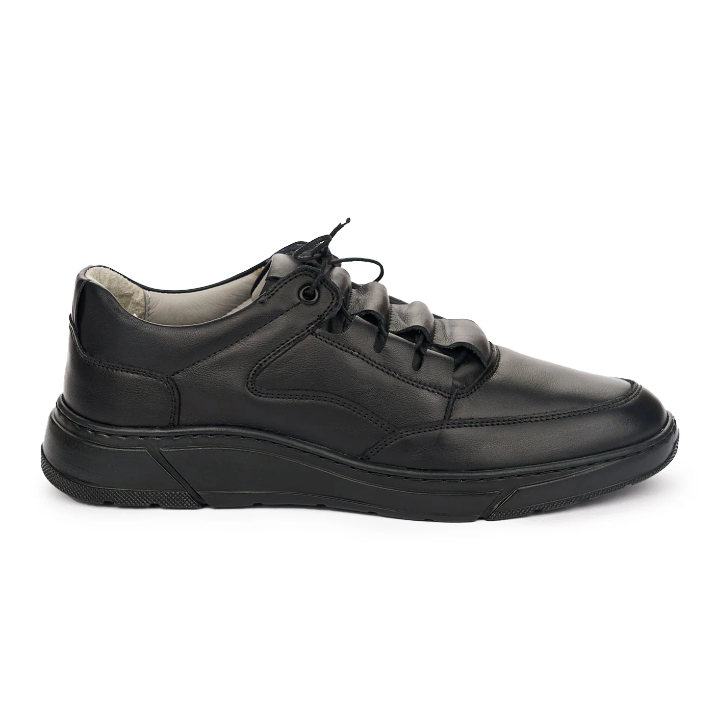 Pantofi barbati din piele naturala neagra 7417