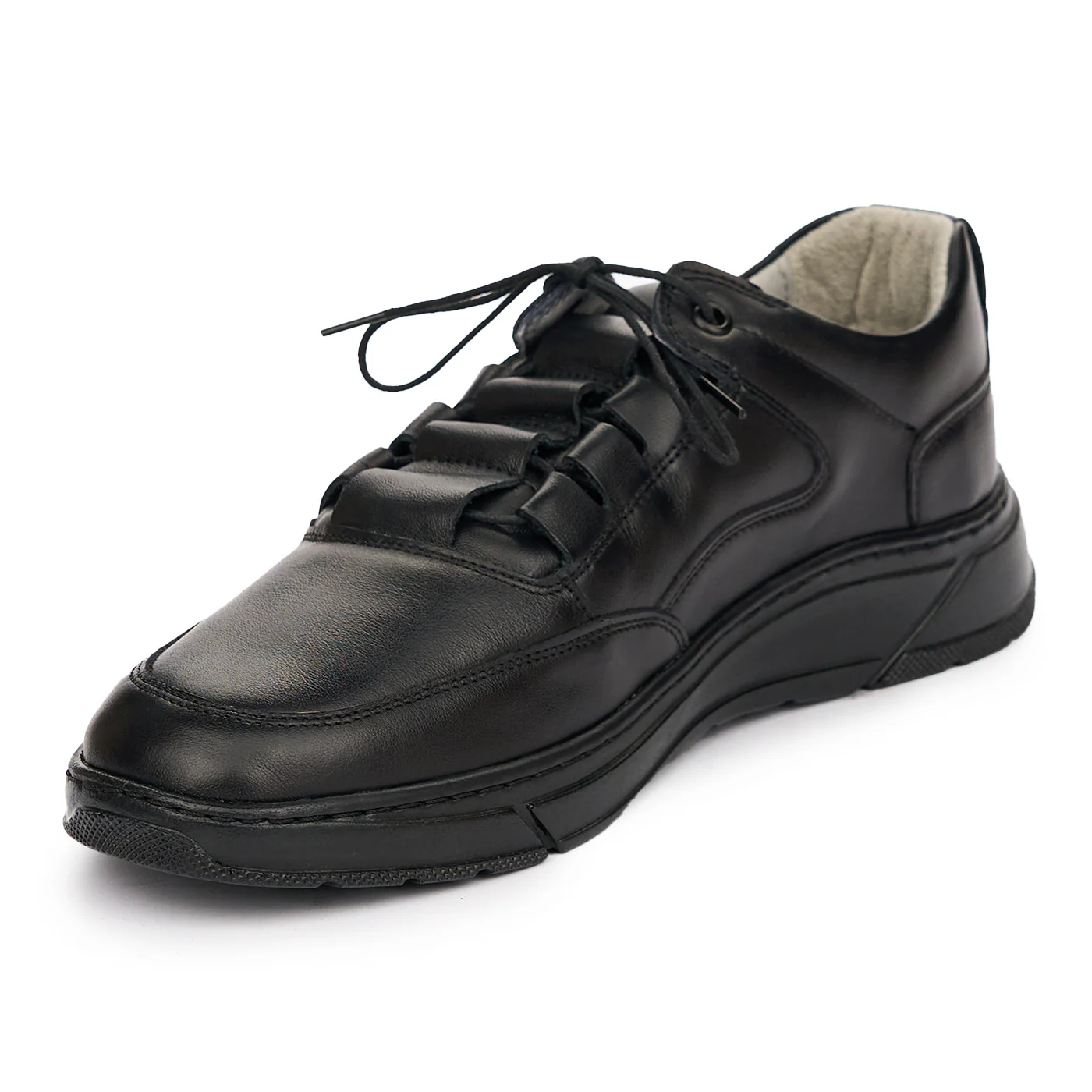 Pantofi barbati din piele naturala neagra 7417 - Image 3
