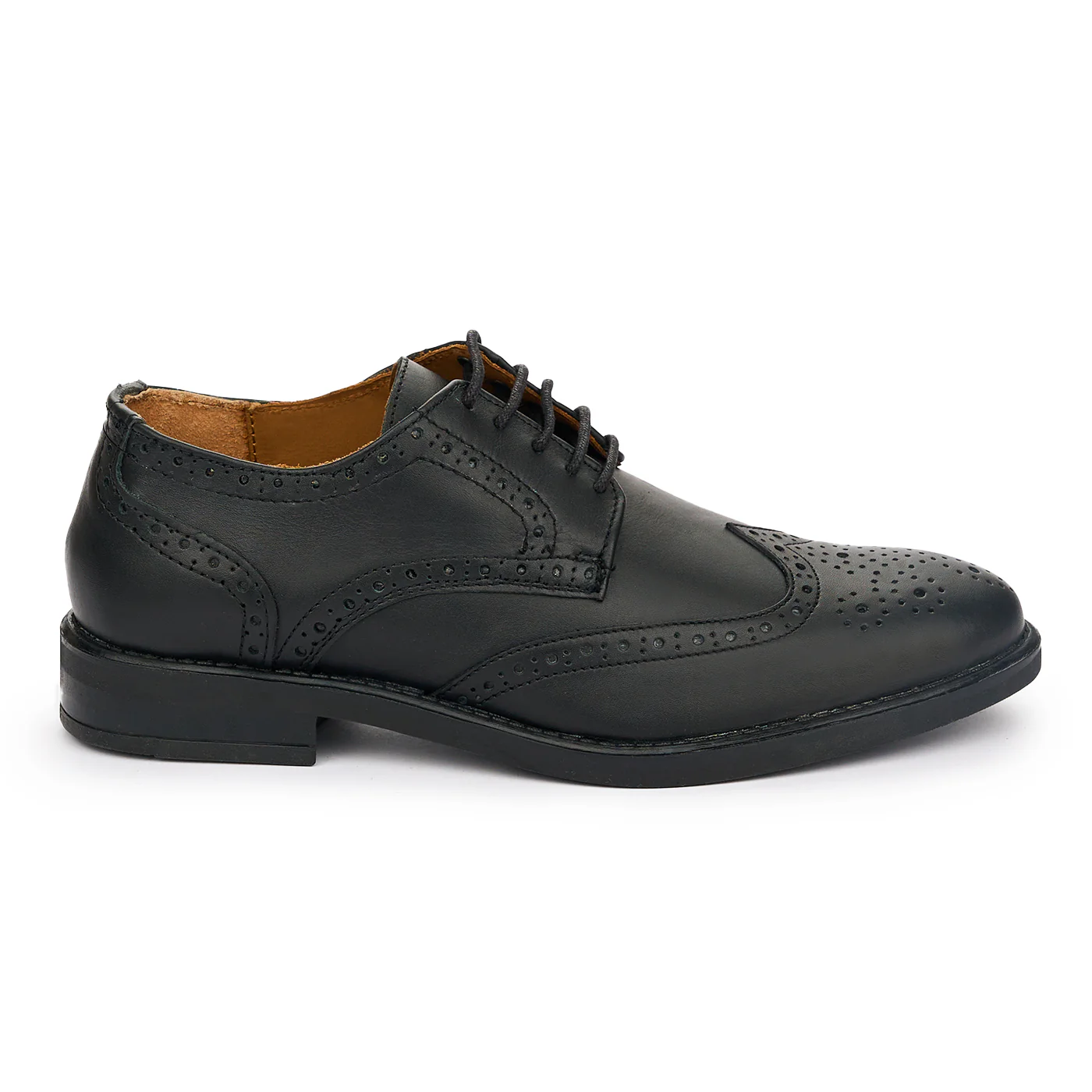 Pantofi barbati din piele naturala neagra 7423