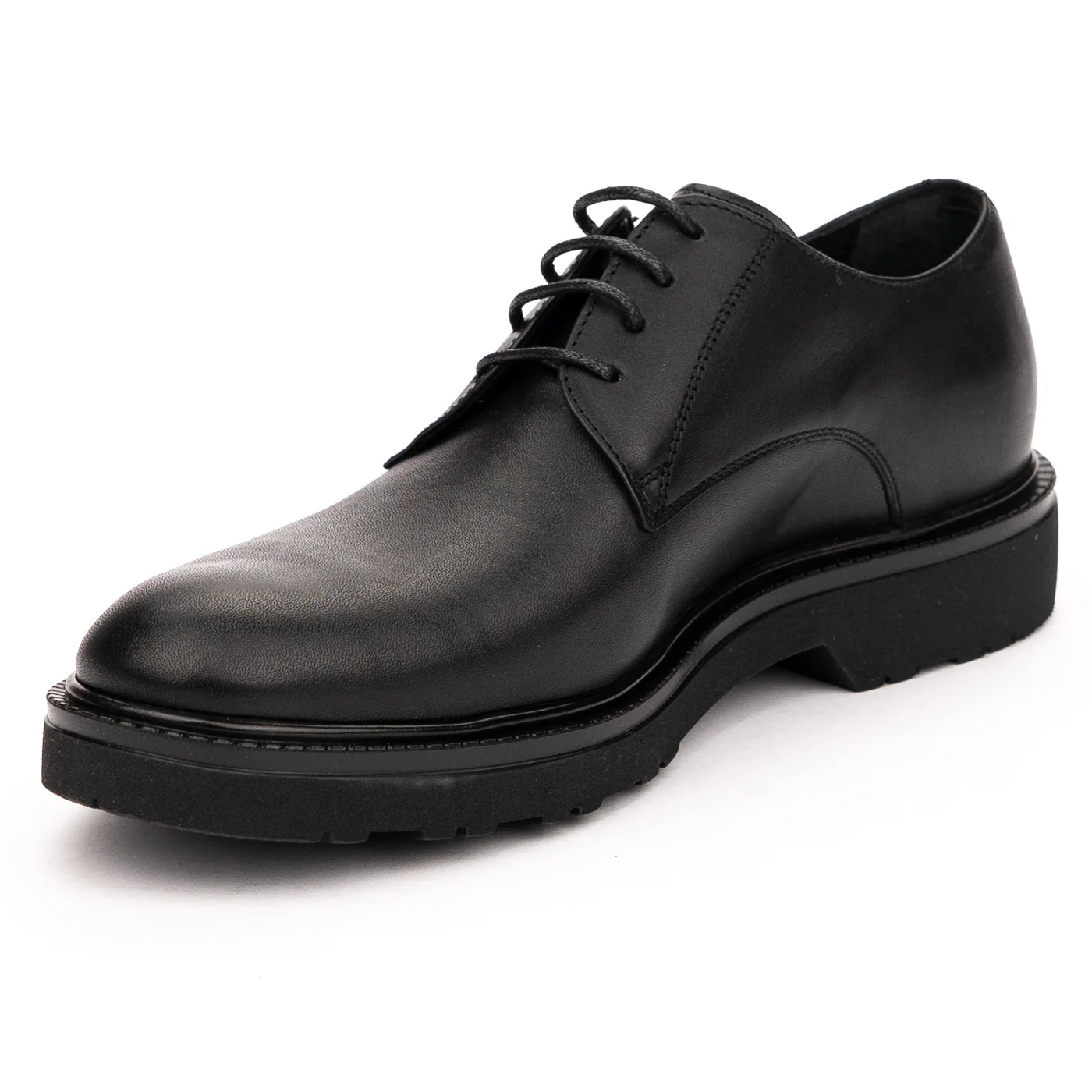 Pantofi barbati din piele naturala neagra 7462 - Image 3