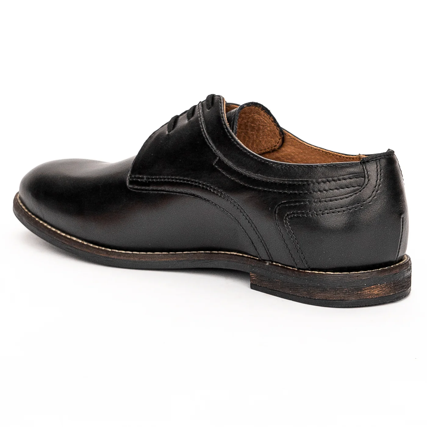 Pantofi barbati din piele naturala neagra 7478 - Image 2