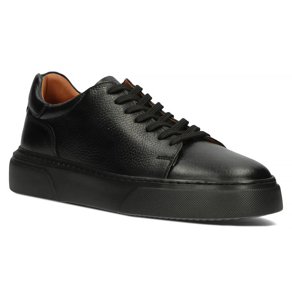 Pantofi barbati din piele naturala neagra 7488 - Image 2