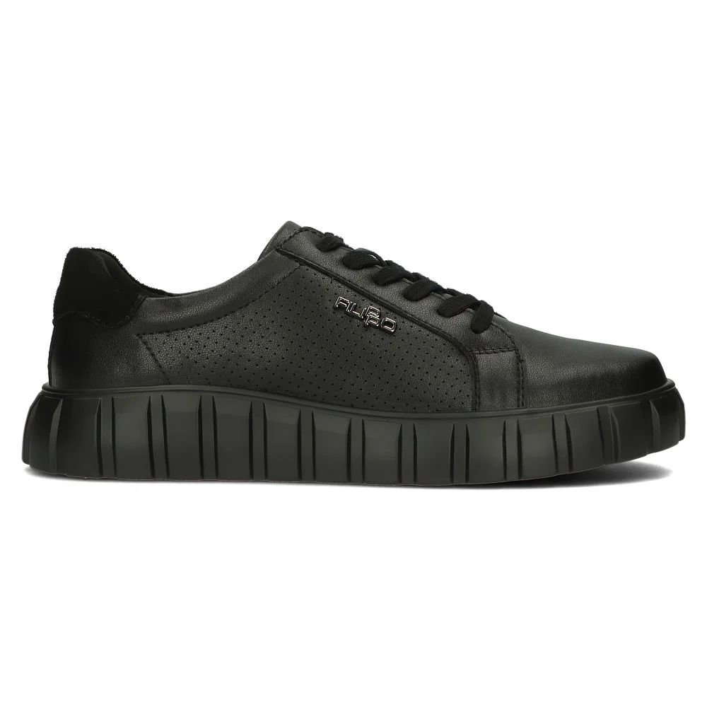Pantofi barbati din piele naturala neagra 7502