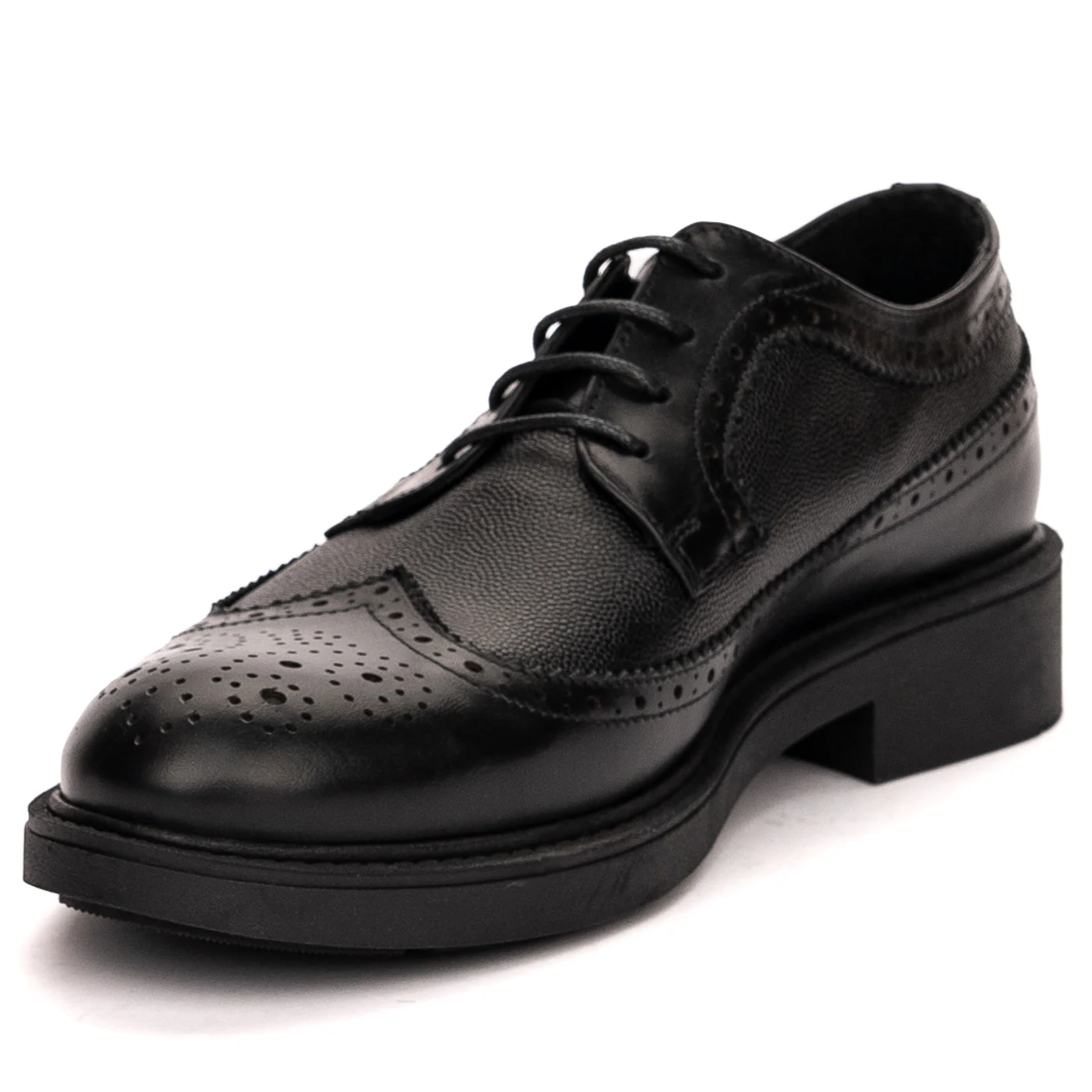 Pantofi barbati din piele naturala neagra 7513 - Image 3