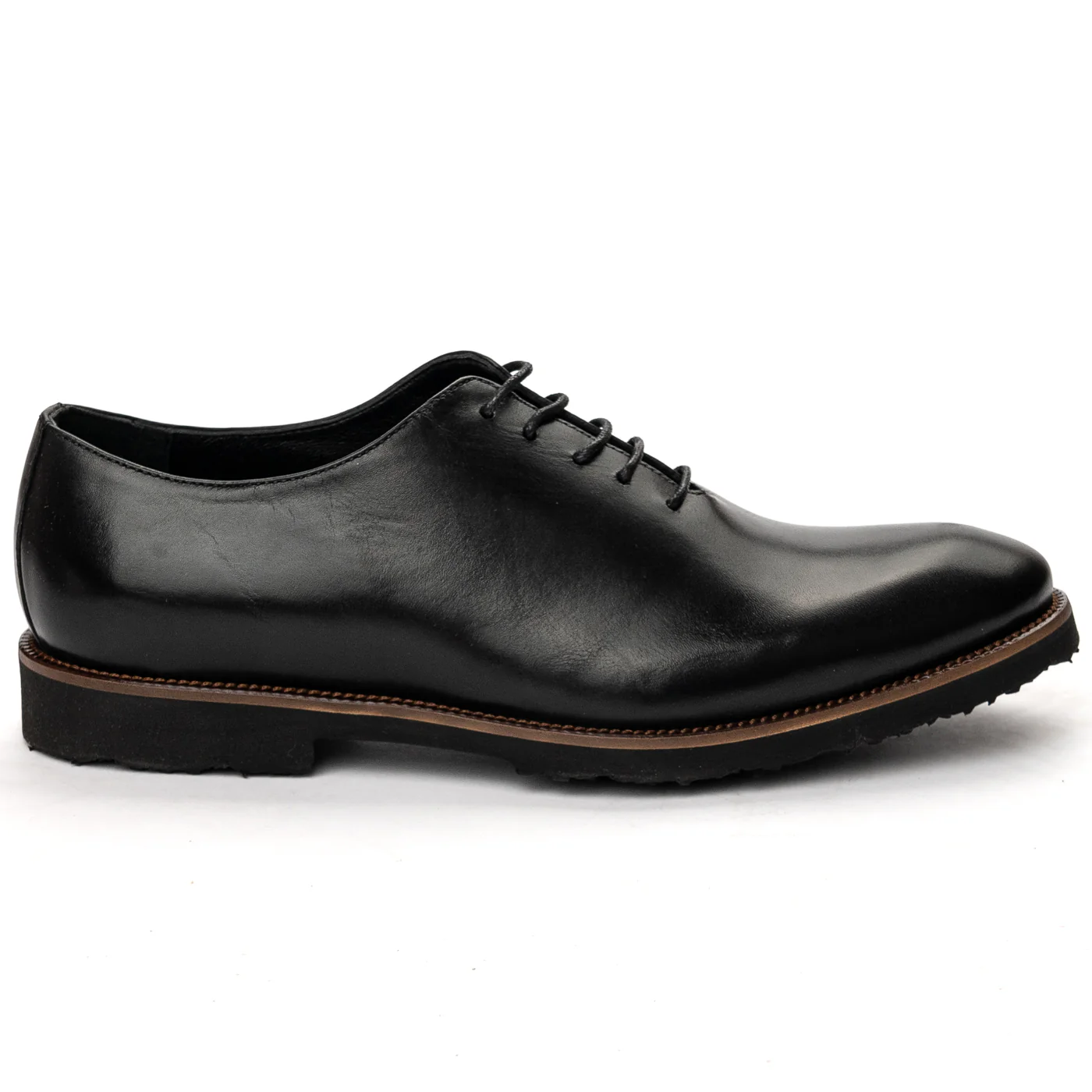 Pantofi barbati din piele naturala neagra 7526