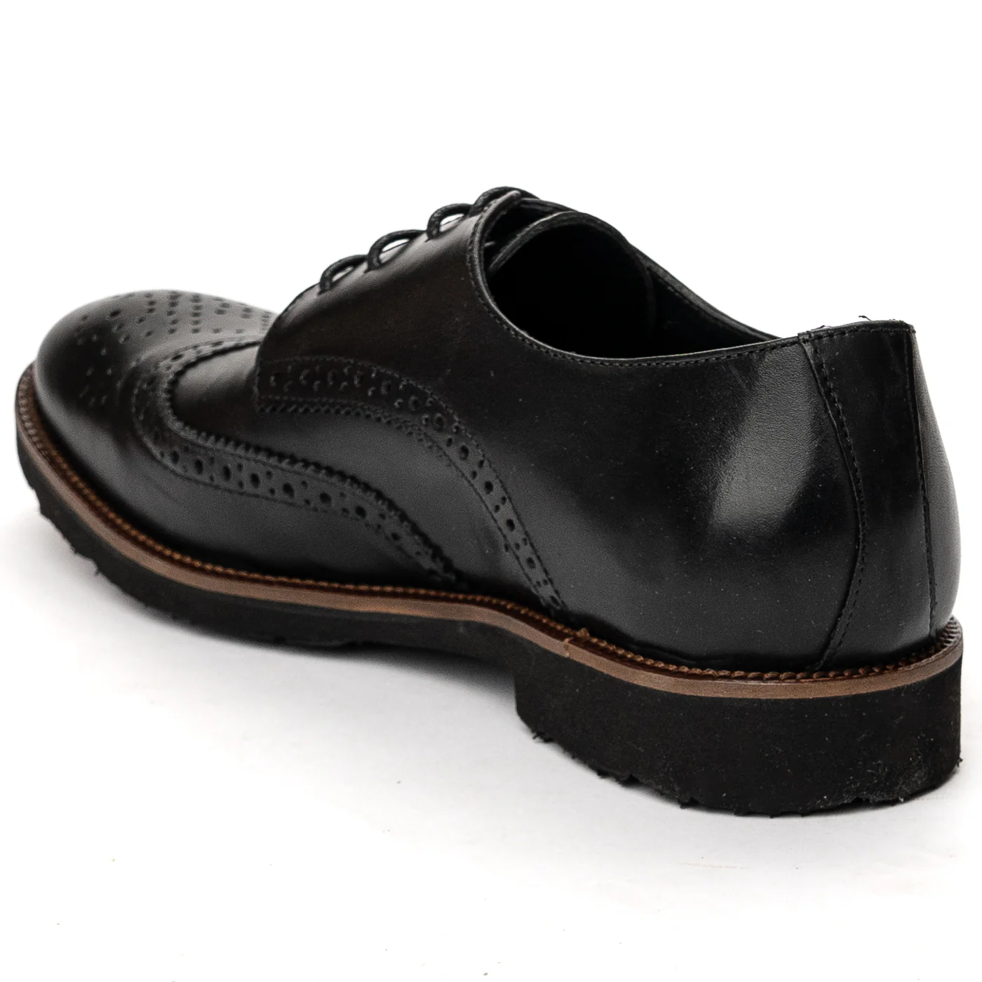 Pantofi barbati din piele naturala neagra 7527 - Image 2
