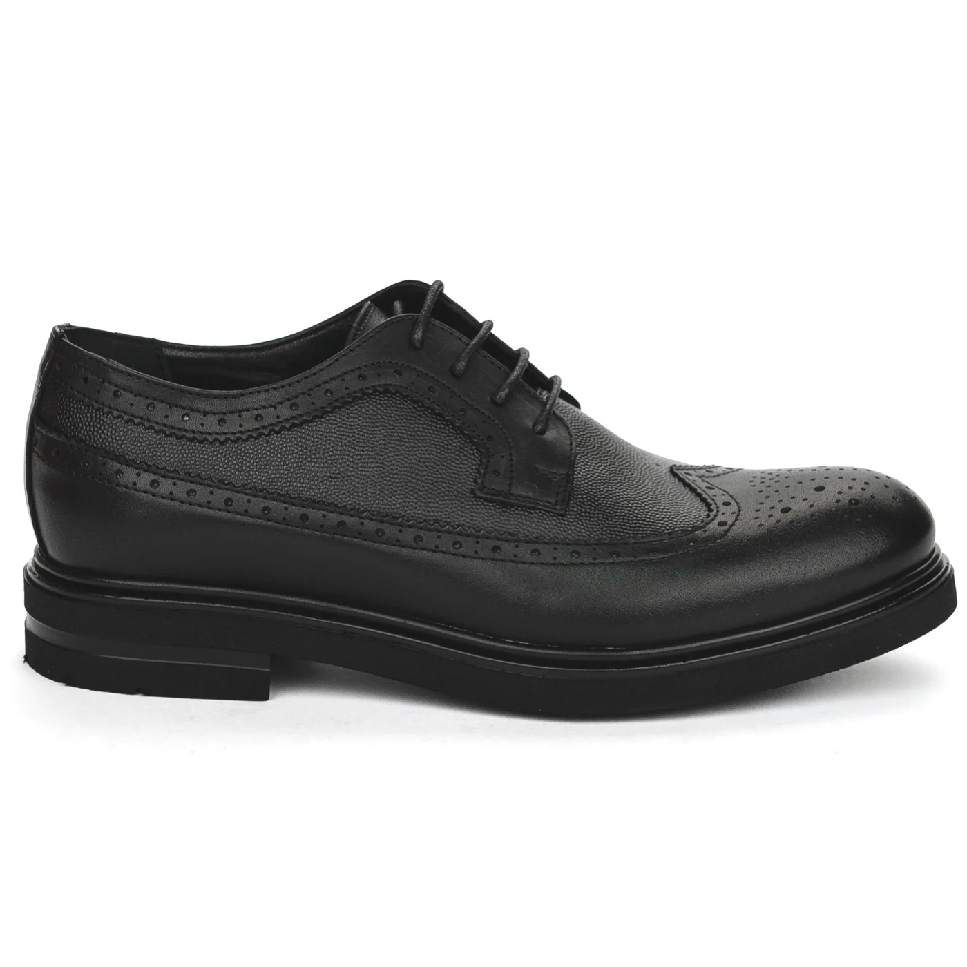 Pantofi barbati din piele naturala neagra 7538