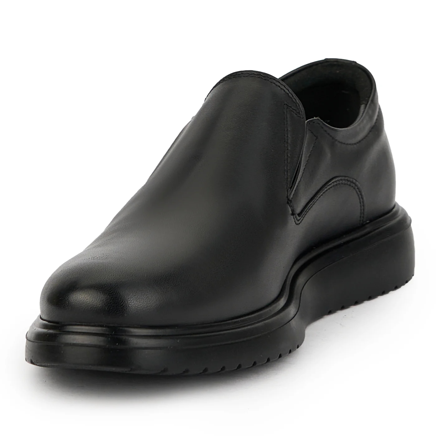 Pantofi barbati din piele naturala neagra 7615 - Image 3