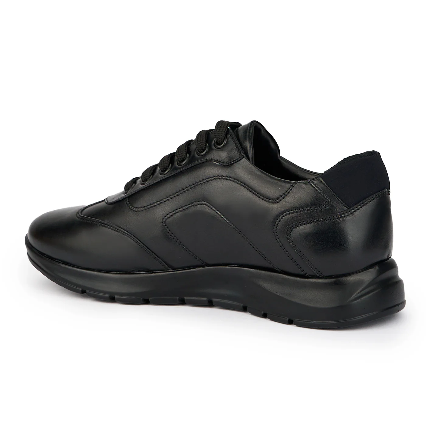 Pantofi barbati din piele naturala neagra 7643 - Image 2