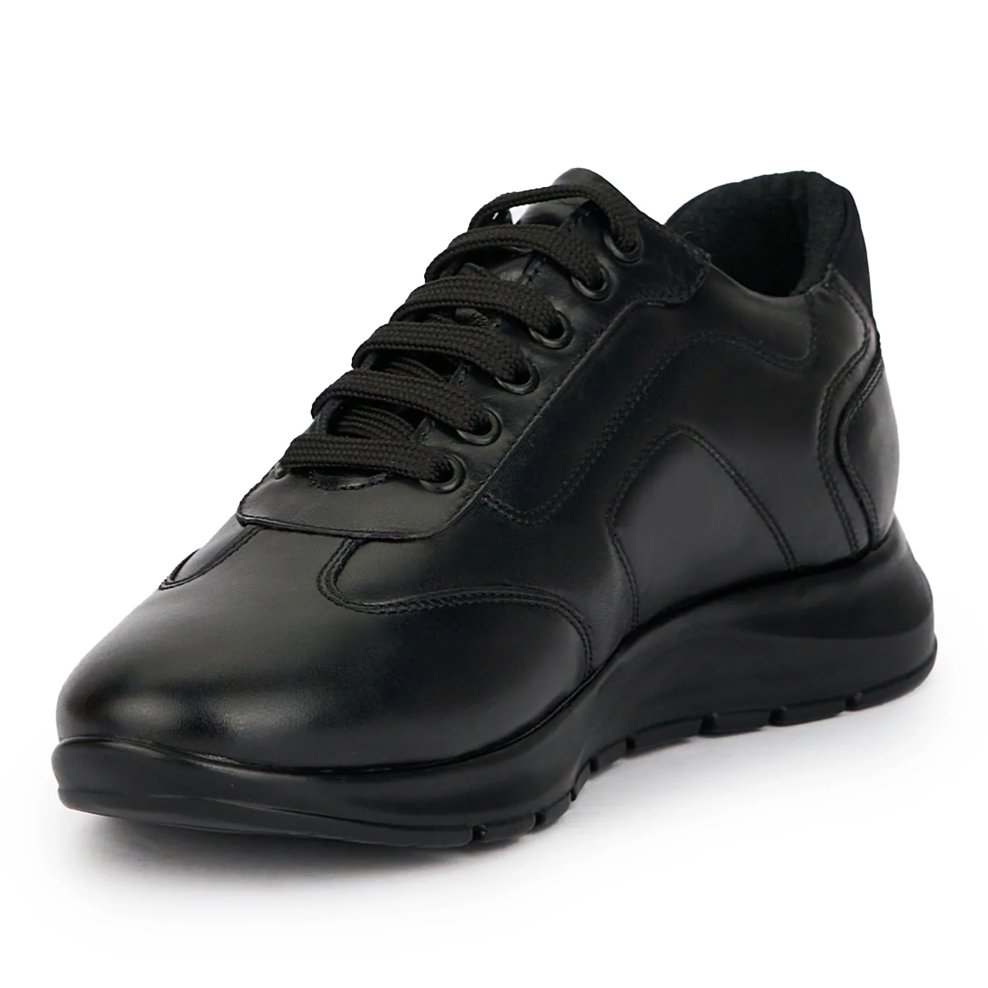 Pantofi barbati din piele naturala neagra 7643 - Image 3