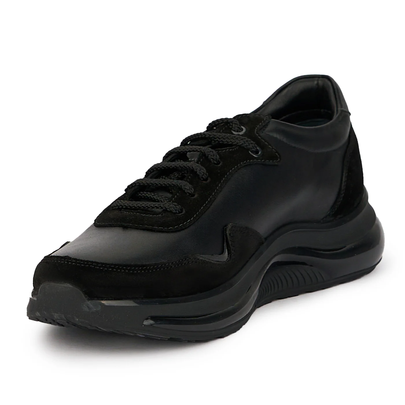 Pantofi barbati din piele naturala neagra 7704 - Image 3