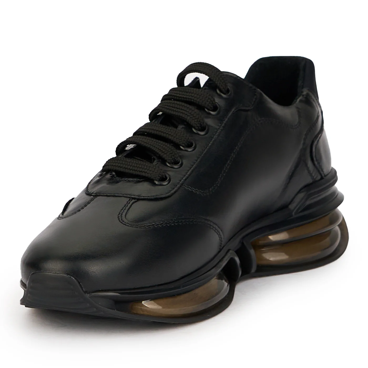 Pantofi barbati din piele naturala neagra 7705 - Image 3