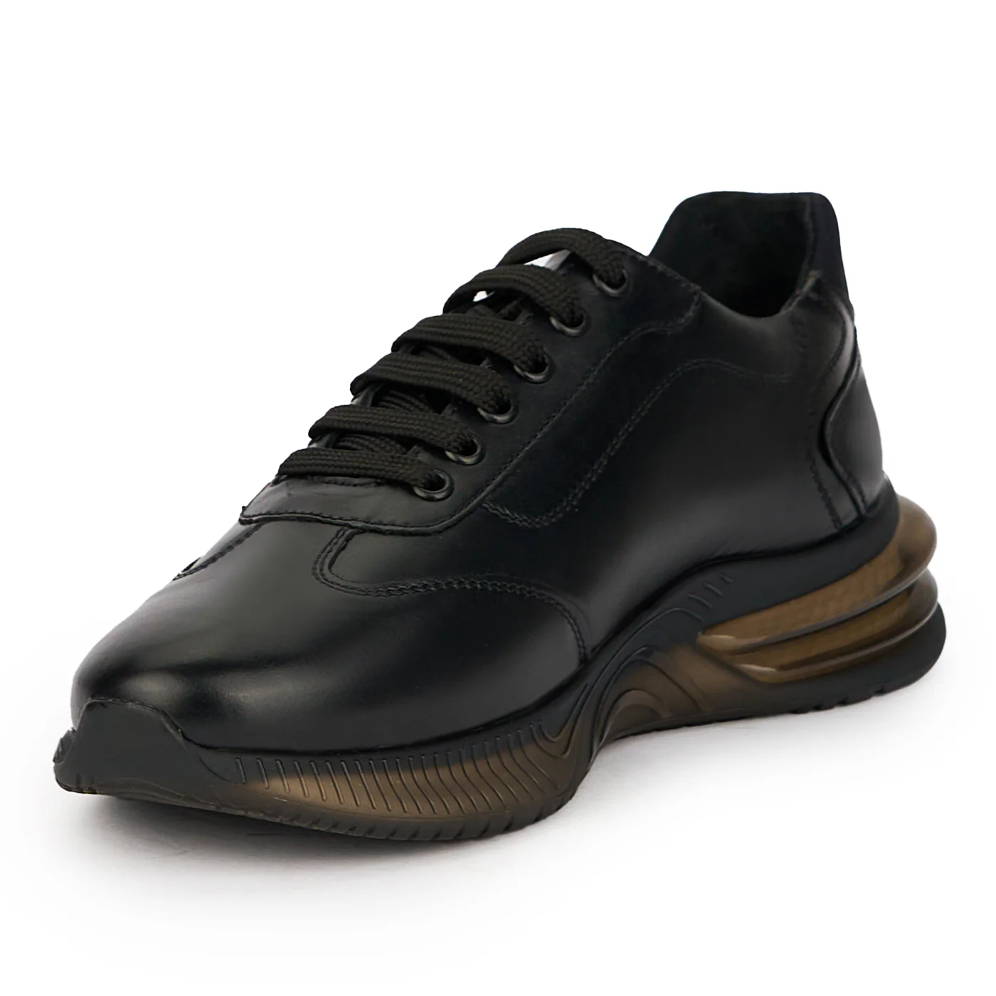 Pantofi barbati din piele naturala neagra 7706 - Image 3
