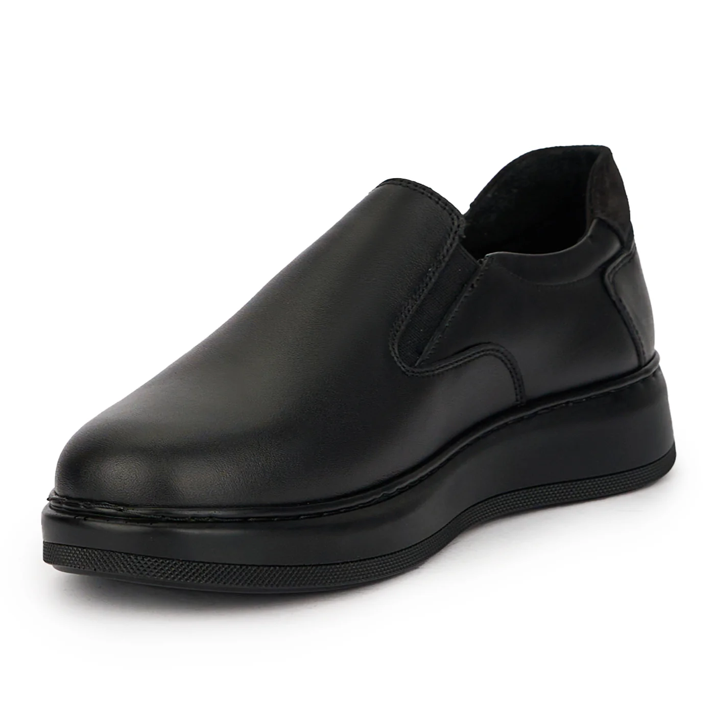 Pantofi barbati din piele naturala neagra 7708 - Image 3