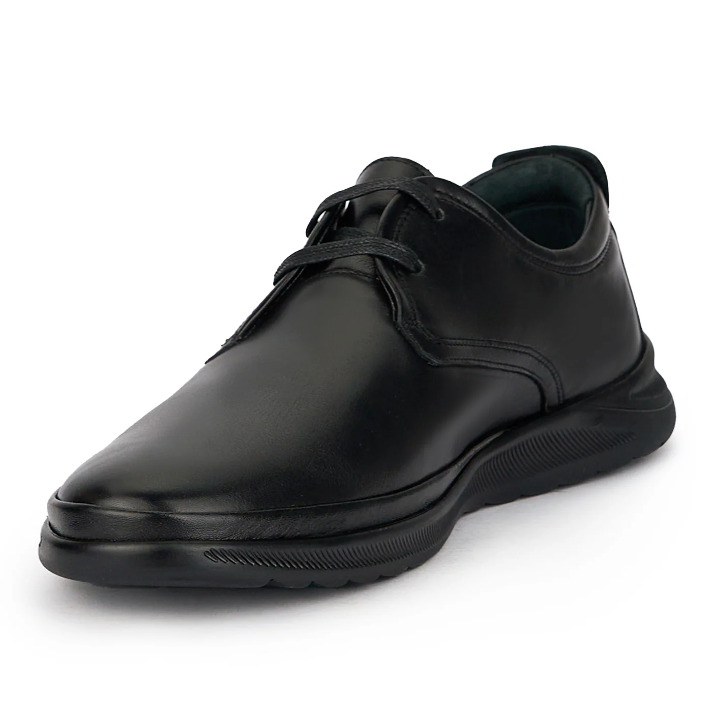 Pantofi barbati din piele naturala neagra 7709 - Image 3