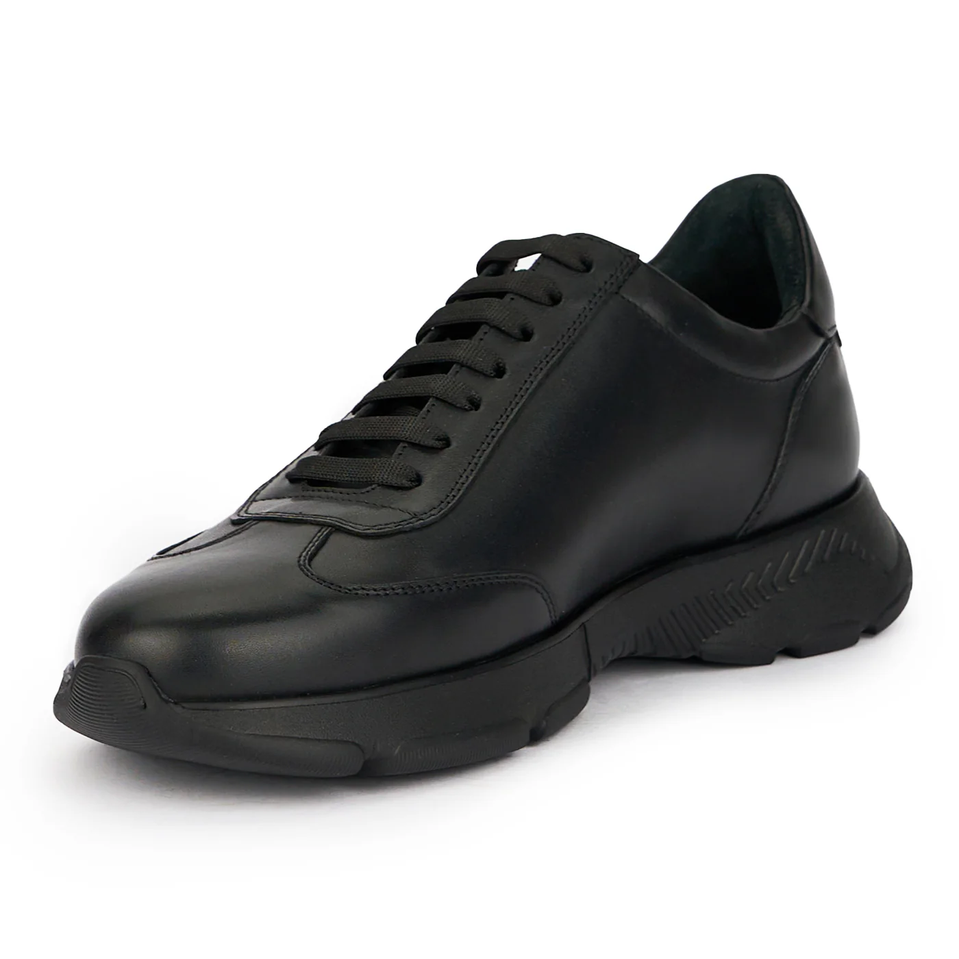Pantofi barbati din piele naturala neagra 7711 - Image 3