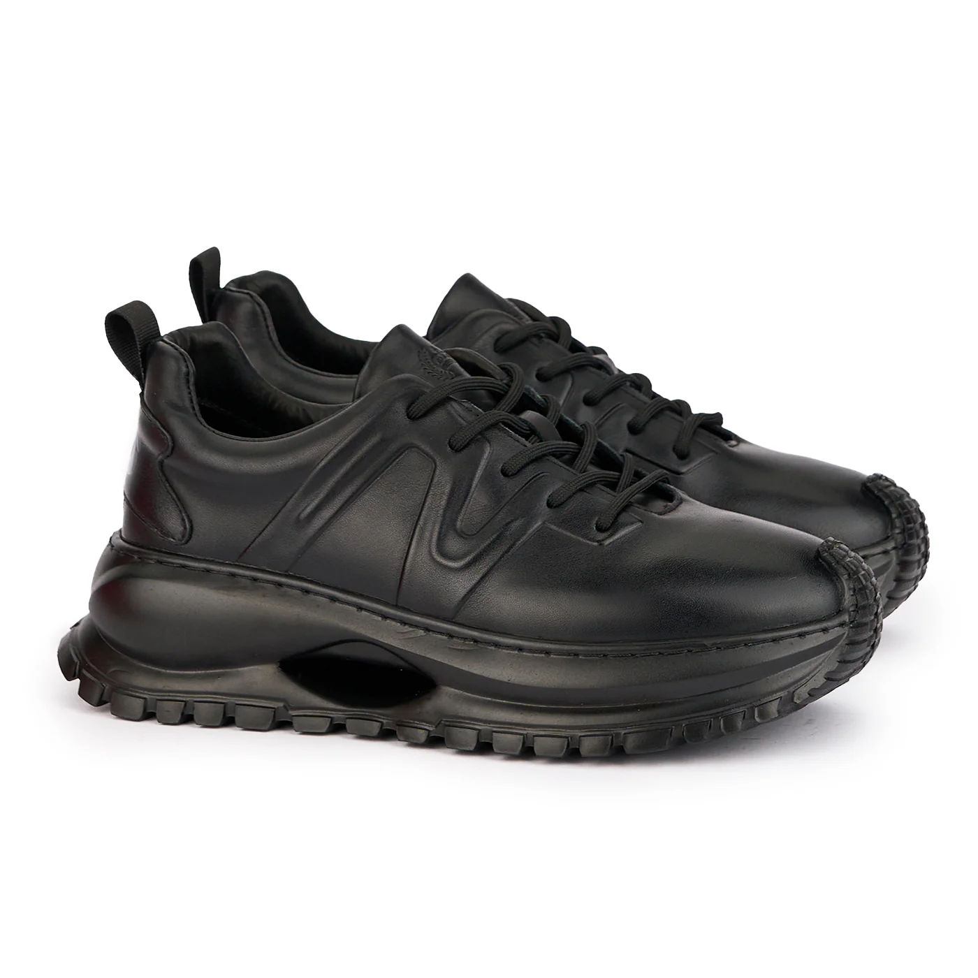 Pantofi barbati din piele naturala neagra 7770 - Image 4