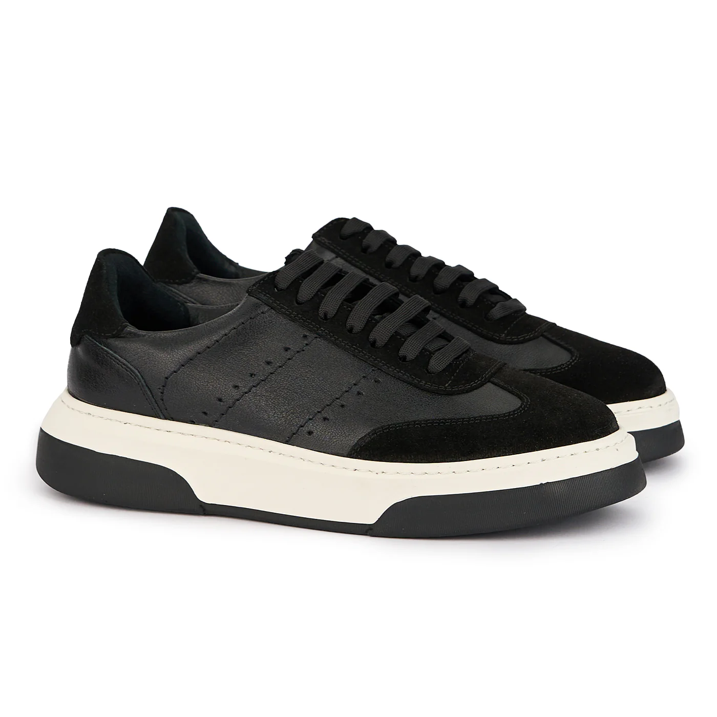 Pantofi barbati din piele naturala neagra 7791 - Image 4