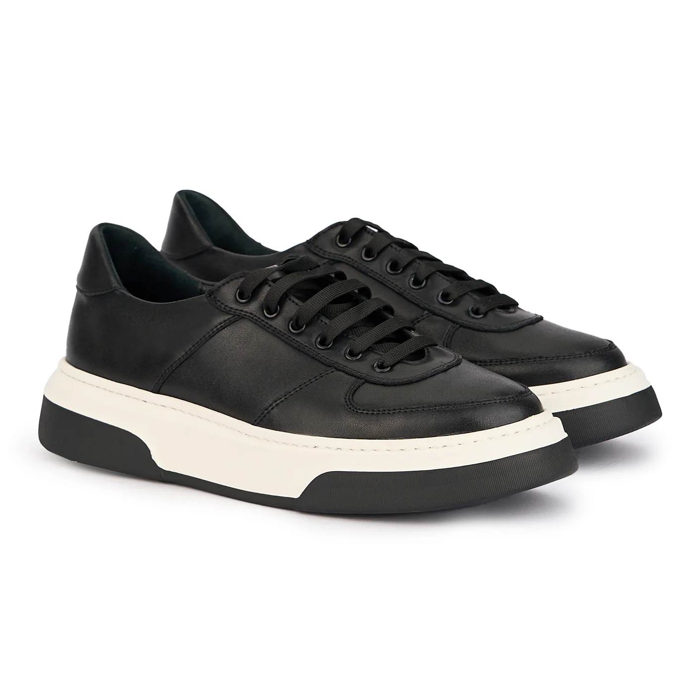 Pantofi barbati din piele naturala neagra 7803 - Image 4