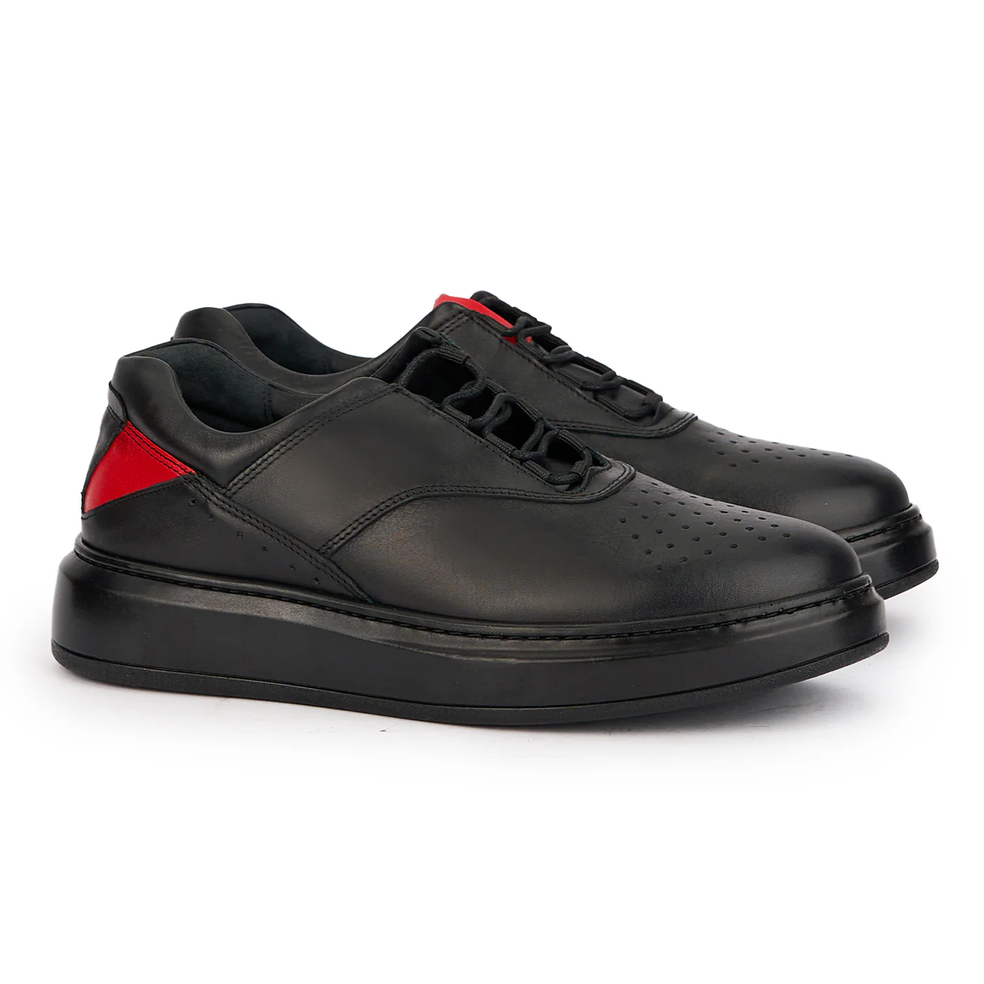 Pantofi barbati din piele naturala neagra 7813 - Image 4